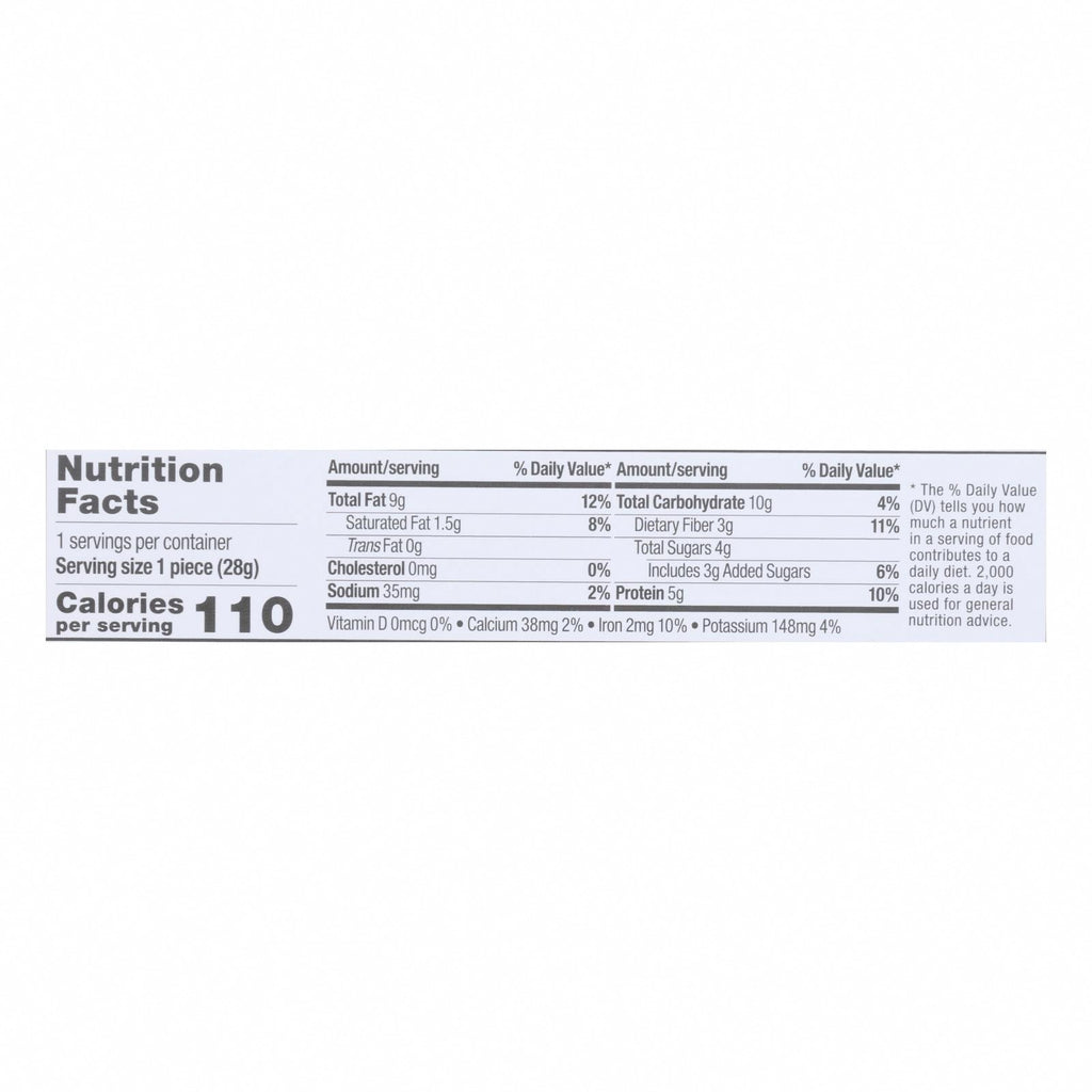 Tosi - Super Bites Cashew - Case of 12 - 1 OZ - Nutrition Facts