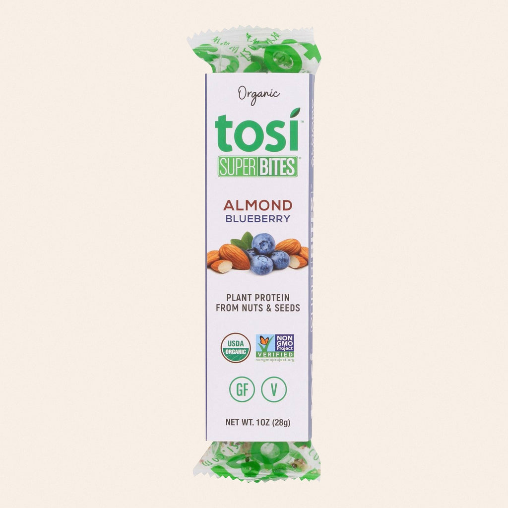 Tosi - Super Bites Blueberry Almond - Case of 12 - 1 OZ - Front