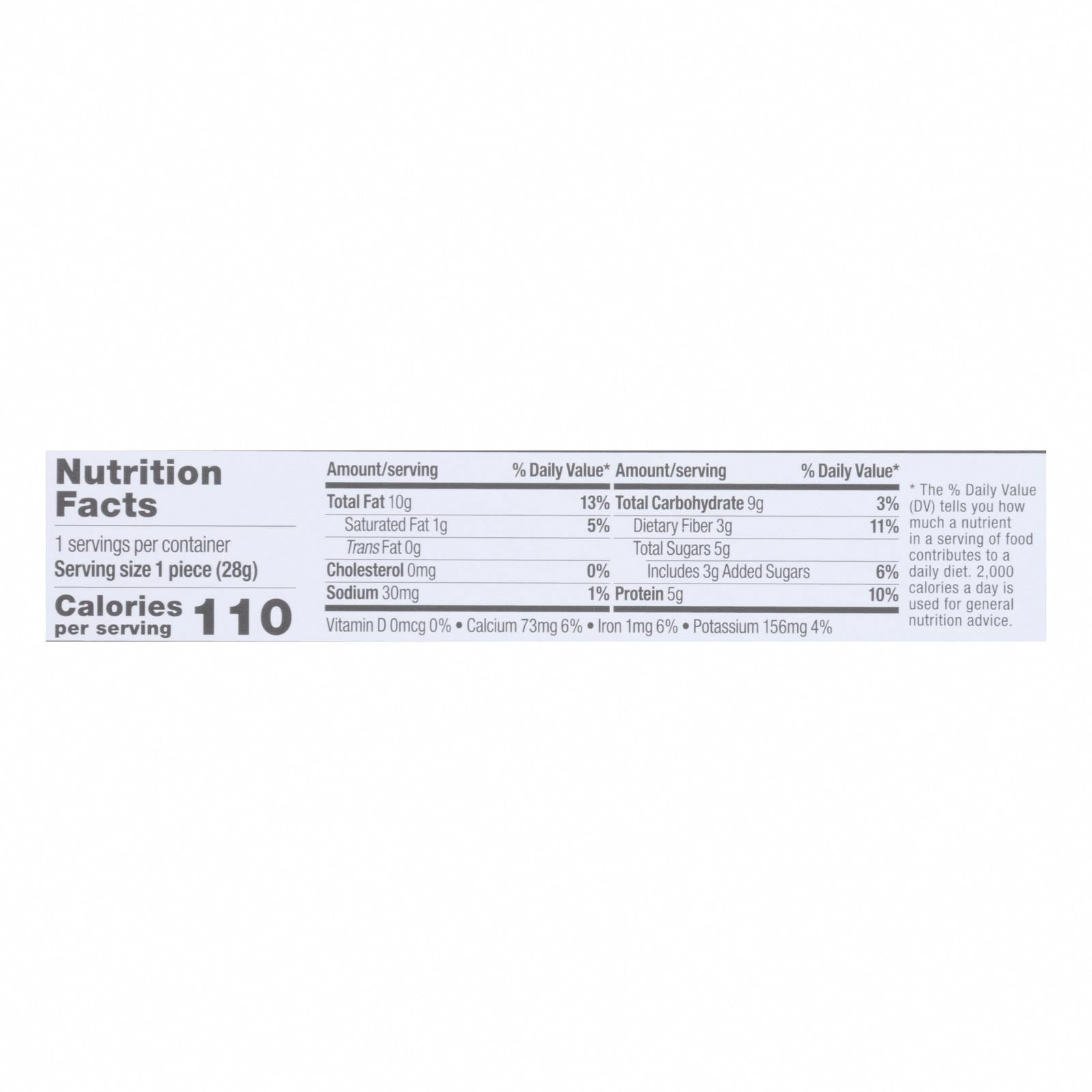 Tosi - Super Bites Blueberry Almond - Case of 12 - 1 OZ - Nutrition Facts