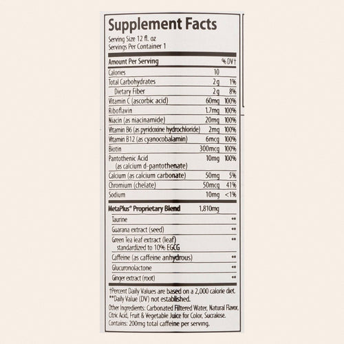 Celsius Sparkling Wild Berry Dietary Supplement  - Case of 12 - 12 FZ - Back
