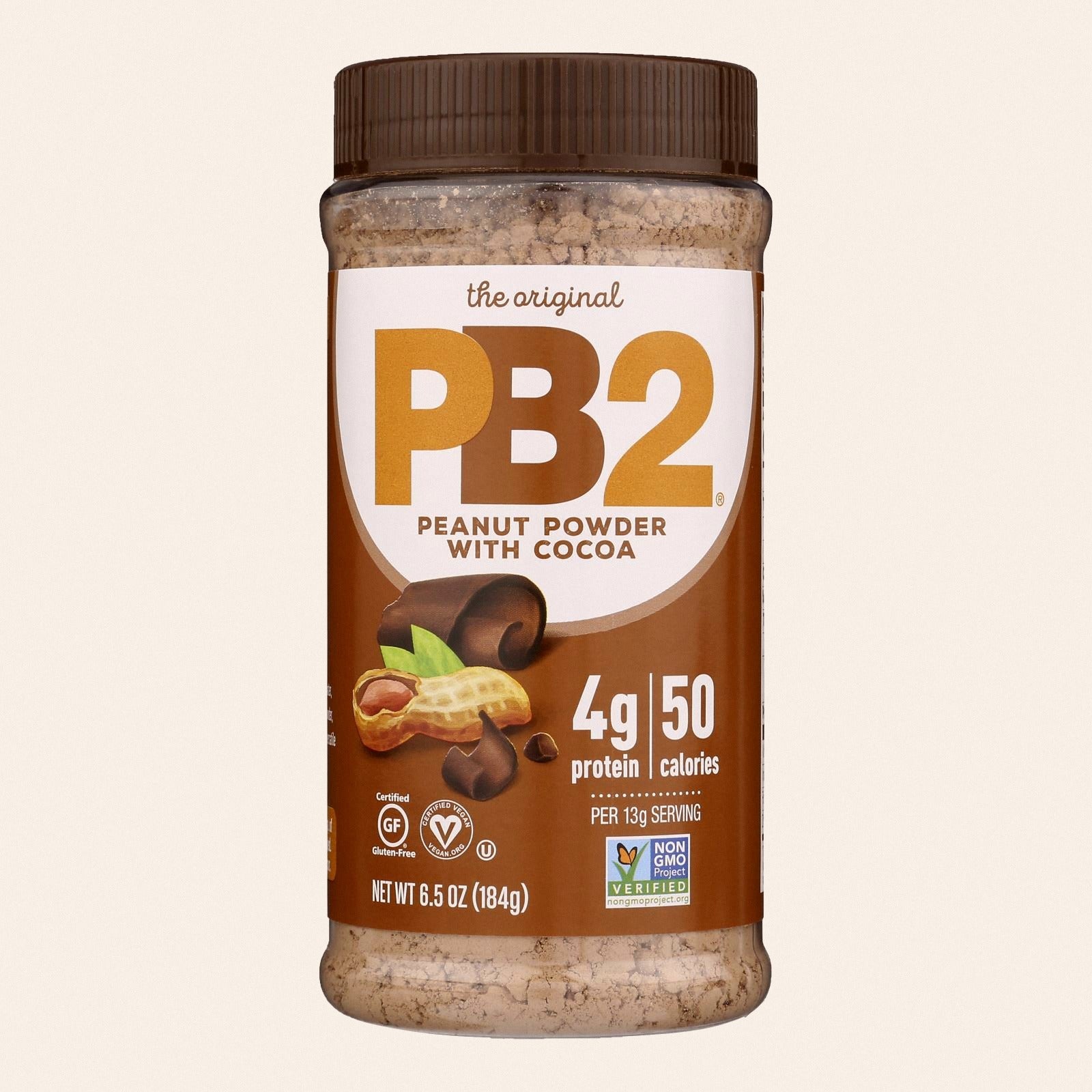 PB2 With Premium Chocolate - Case of 6 - 6.5 OZ - Front