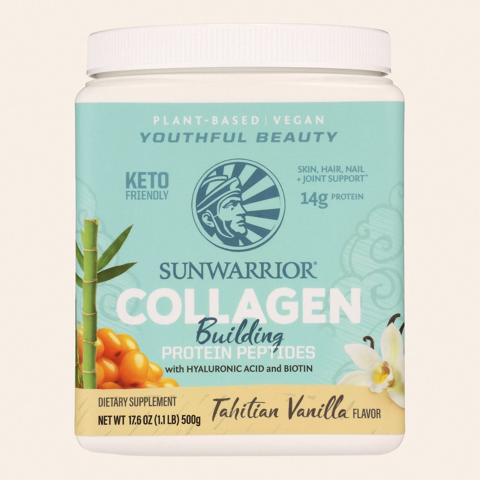 Sunwarrior - Collagen Tahitian Vanilla - 1 Each - 17.6 OZ - Front