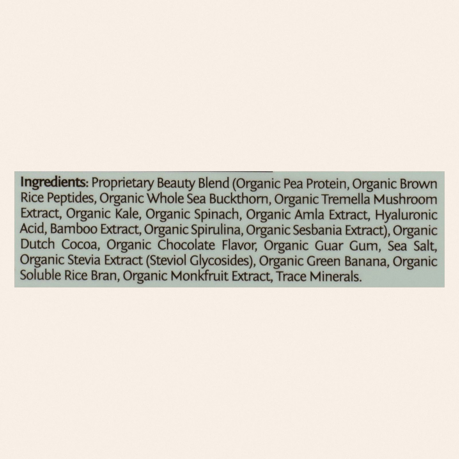 Sunwarrior - Collagen Chocolate - 1 Each - 17.6 OZ - Back