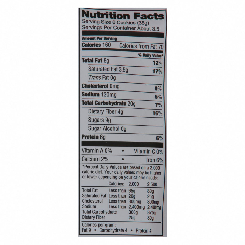 Lenny & Larry's® The Complete Crunchy Cookies - Case of 6 - 4.25 OZ - Nutrition Facts