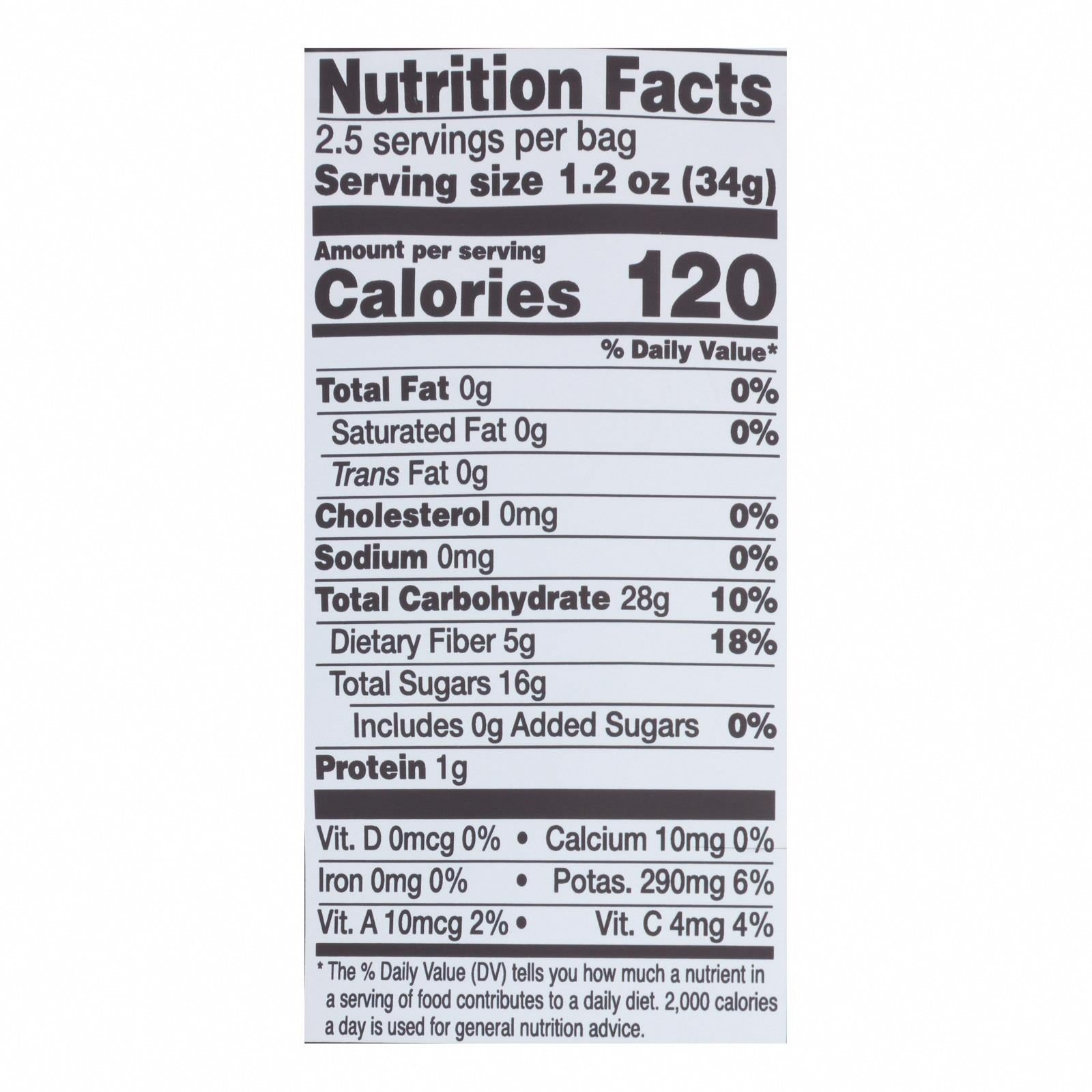 Rind Snacks - Dried Fruit Blend Orchard - Case of 12 - 3 OZ - Nutrition Facts