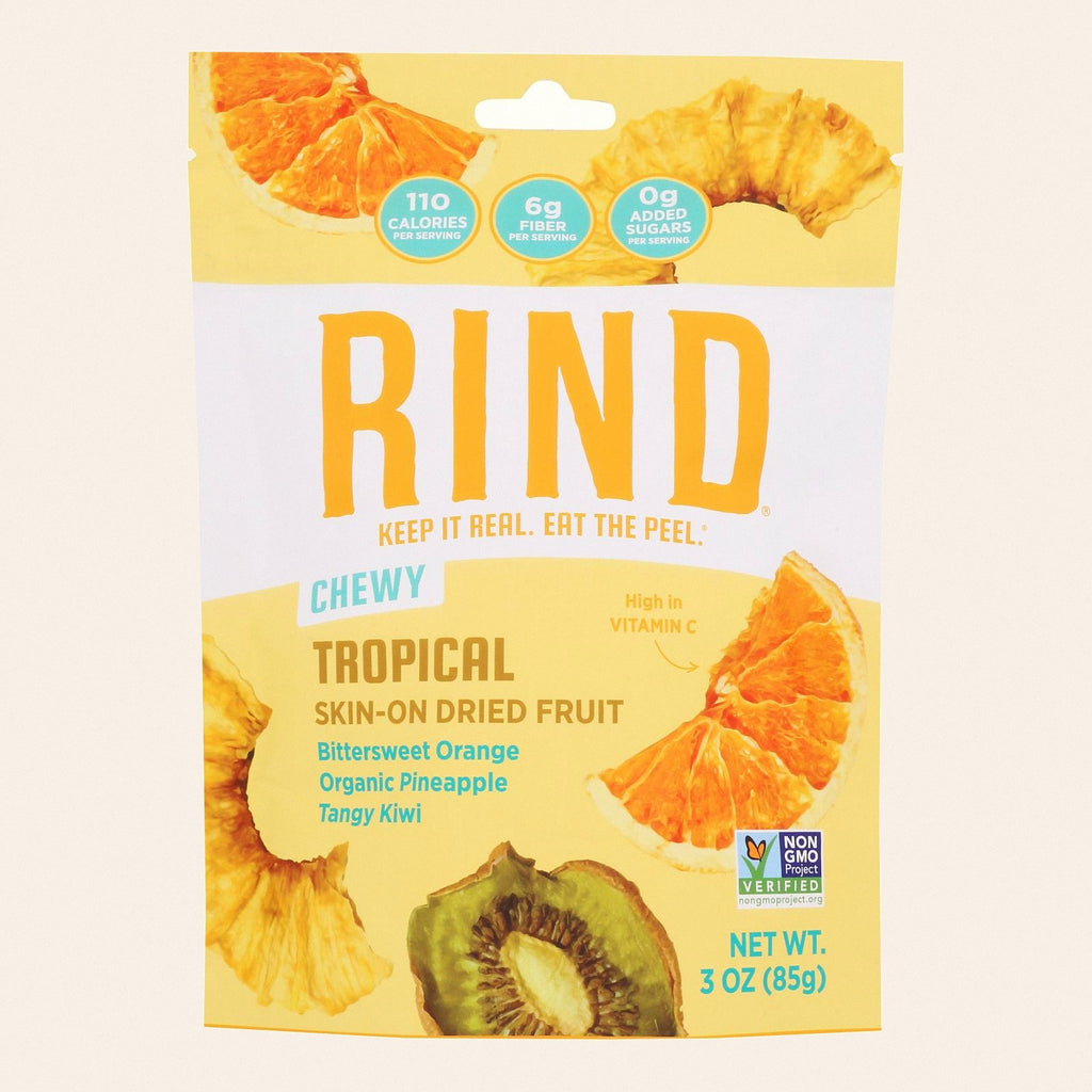 Rind Snacks - Dried Fruit Blend Tropical - Case of 12 - 3 OZ - Front