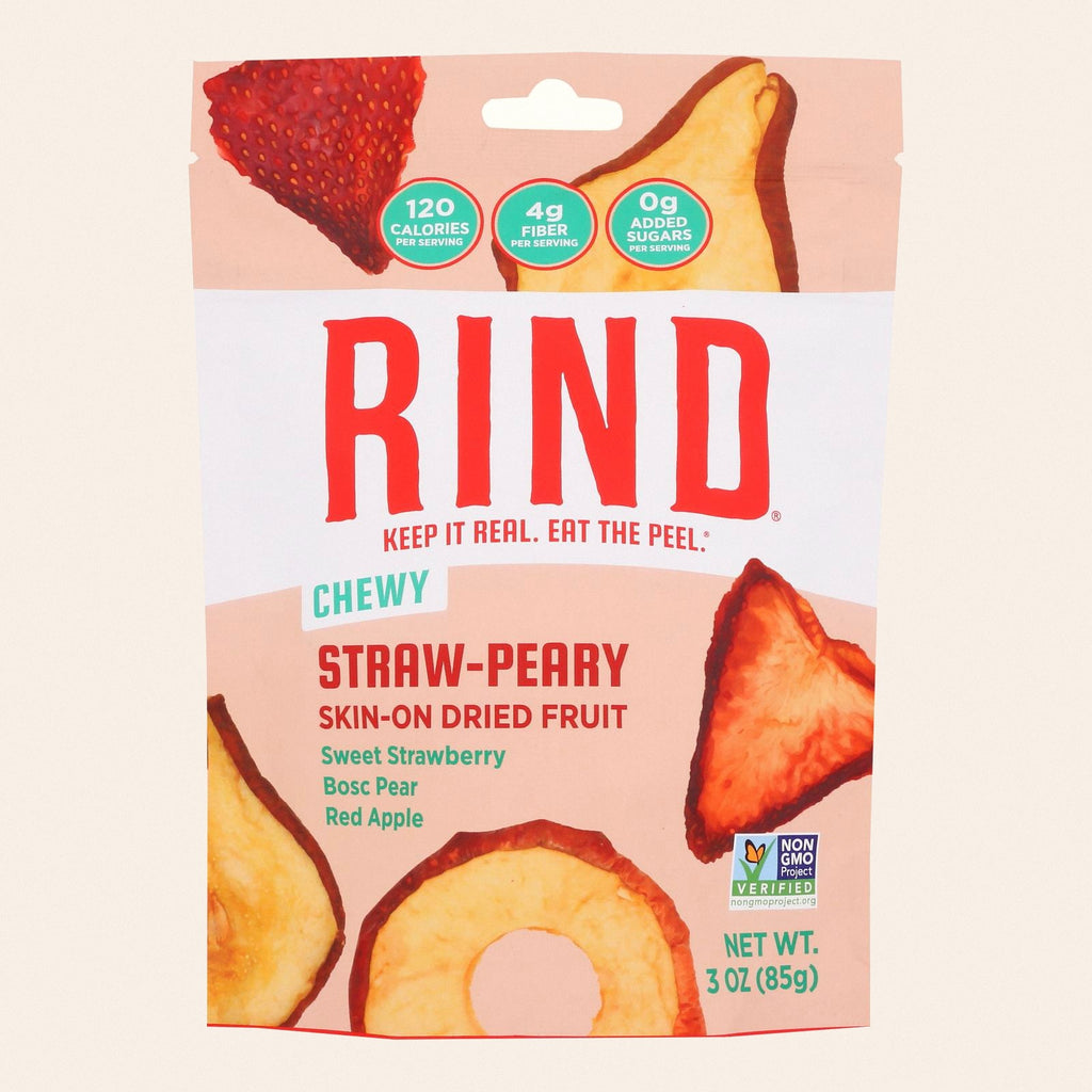 Rind Snacks - Dried Fruit Blend Strawberry-Peary - Case of 12 - 3 OZ - Front