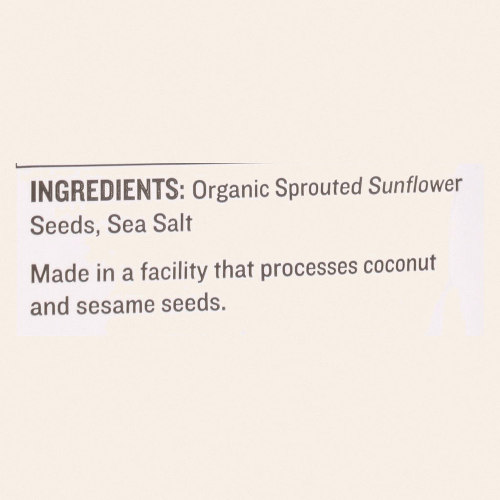 Go Raw Sprouted Seeds, Sunflower With Celtic Sea Salt - Case of 6 - 14 OZ - Back