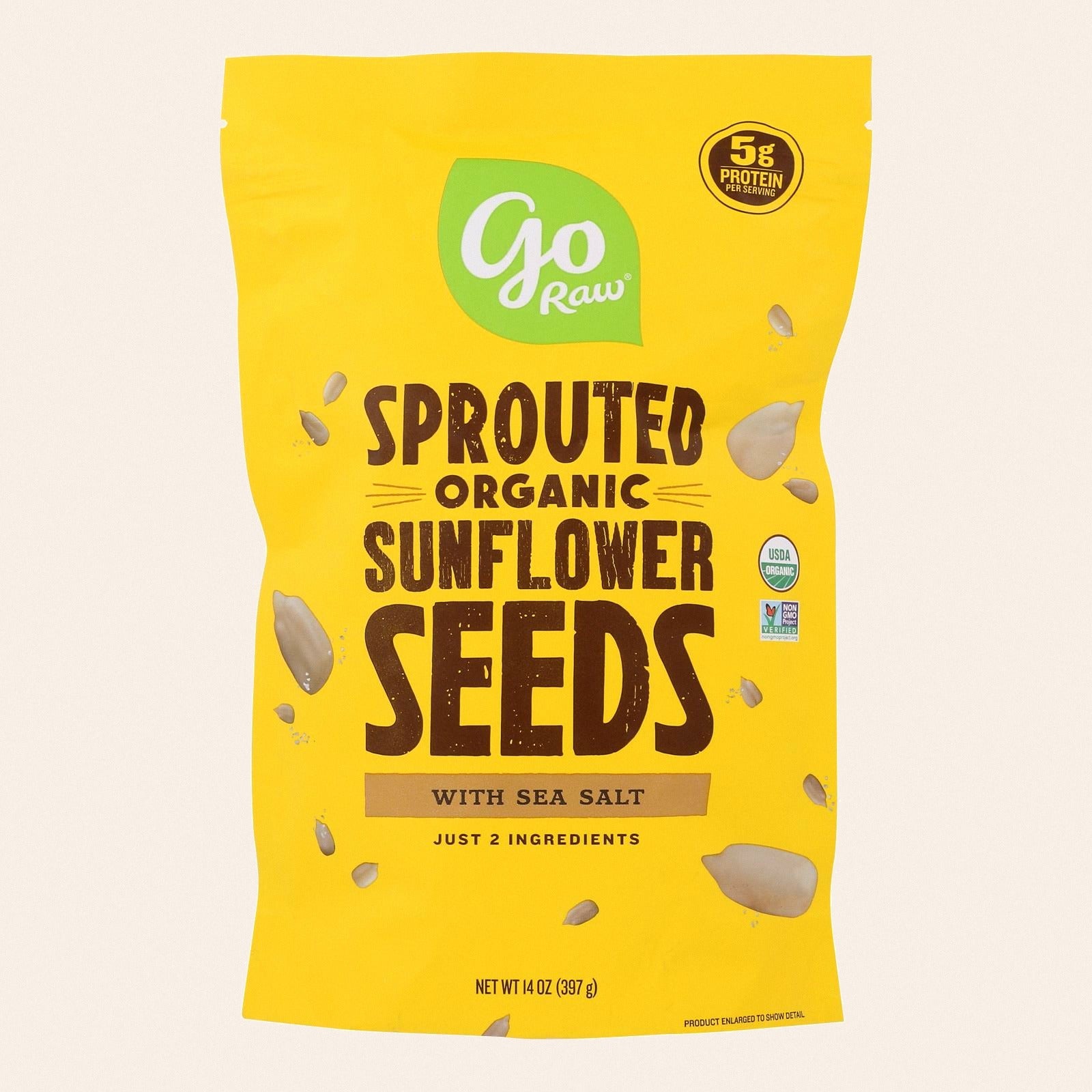 Go Raw Sprouted Seeds, Sunflower With Celtic Sea Salt - Case of 6 - 14 OZ - Front
