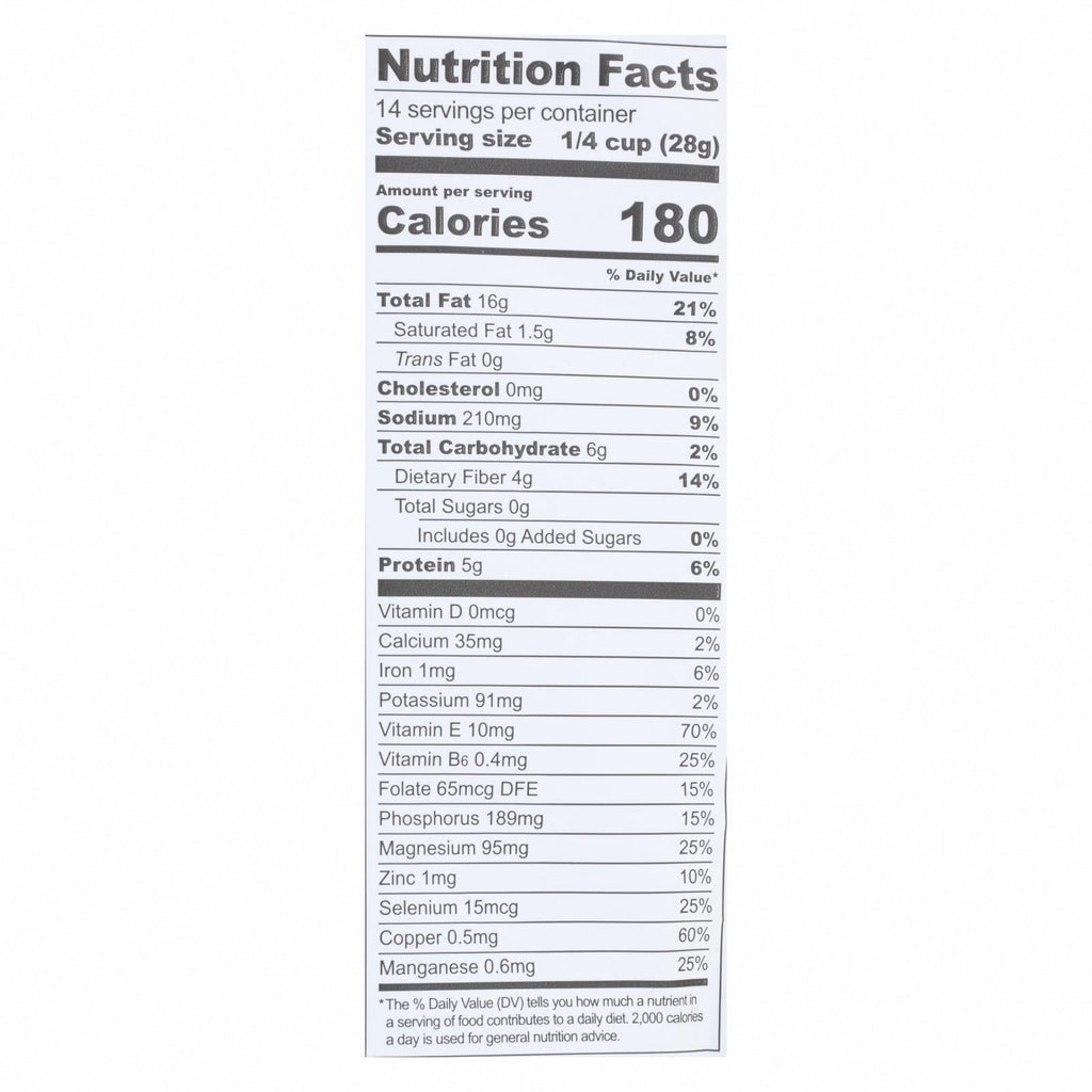 Go Raw Sprouted Seeds, Sunflower With Celtic Sea Salt - Case of 6 - 14 OZ - Nutrition Facts