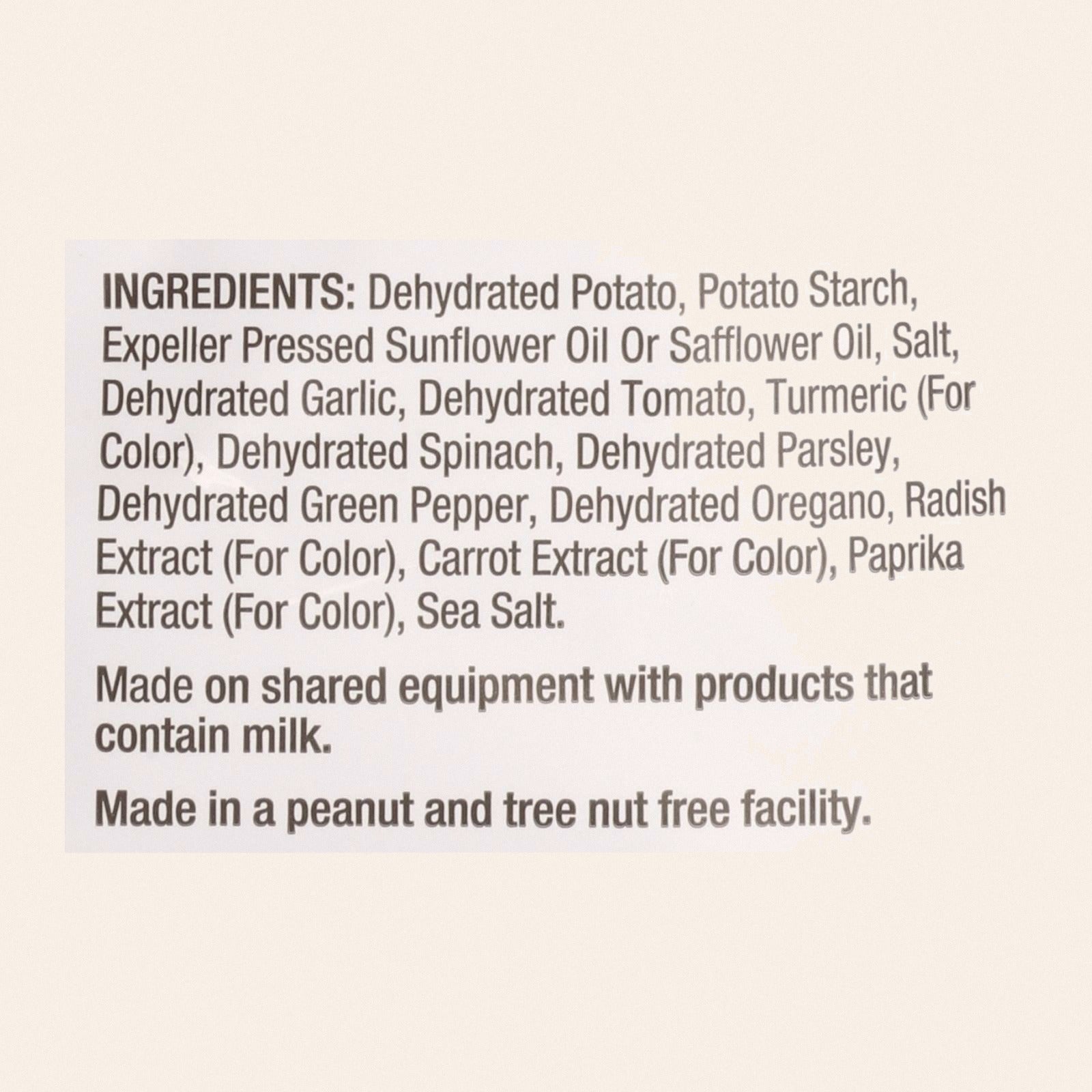 Good Health Sea Salt Veggie Chips  - Case of 10 - 6.25 OZ - Back