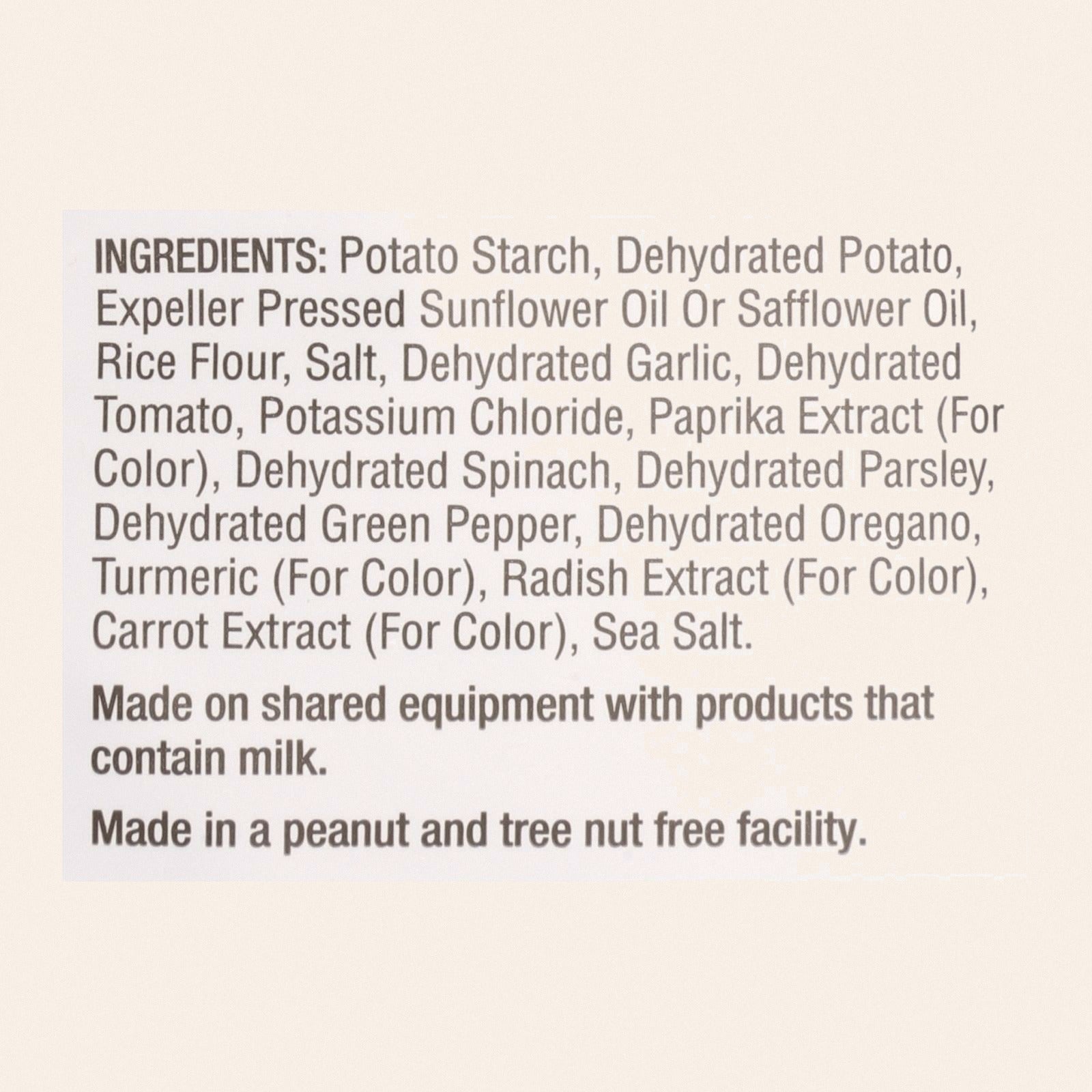 Good Health Sea Salt Veggie Sticks - Case of 10 - 6.25 OZ - Back