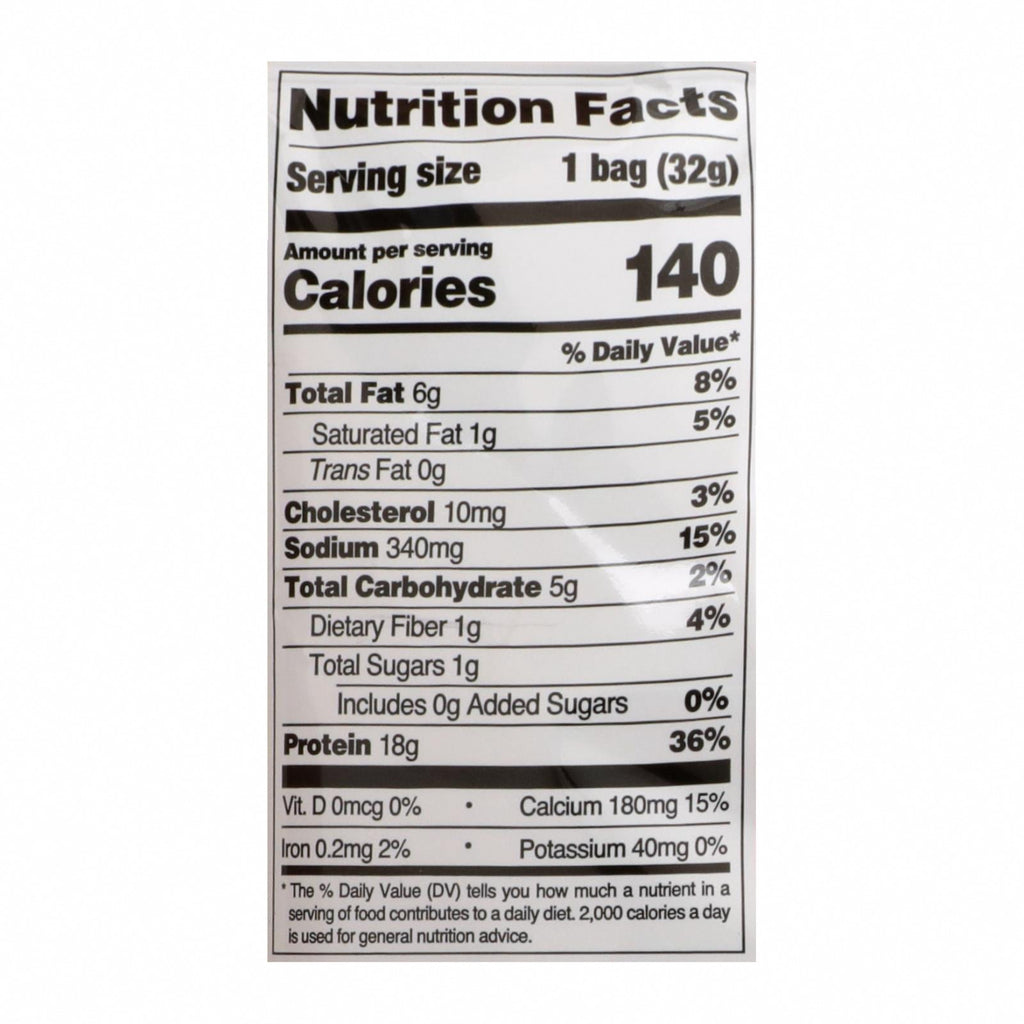 Quest® Nacho Cheese Tortilla Style Protein Chips, Nacho Cheese - Case of 8 - 1.1 OZ - Nutrition Facts