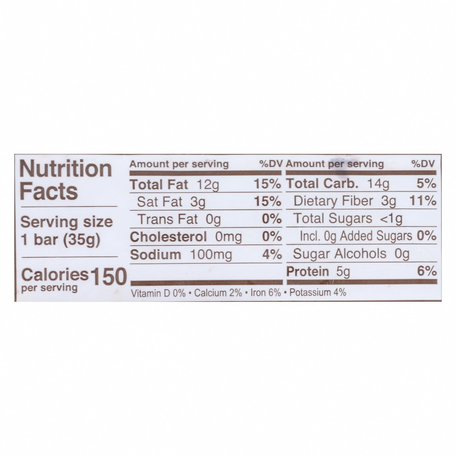 Munk Pack - Keto Nut & Seed Peanut Butter Dark Chocolate - Case of 12 - 1.23 OZ - Nutrition Facts