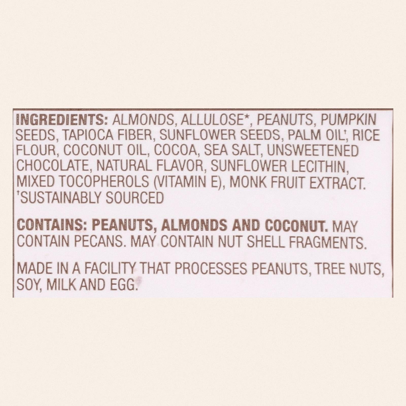 Munk Pack - Keto Nut & Seed Sea Salt Dark Chocolate - Case of 12 - 1.23 OZ - Back