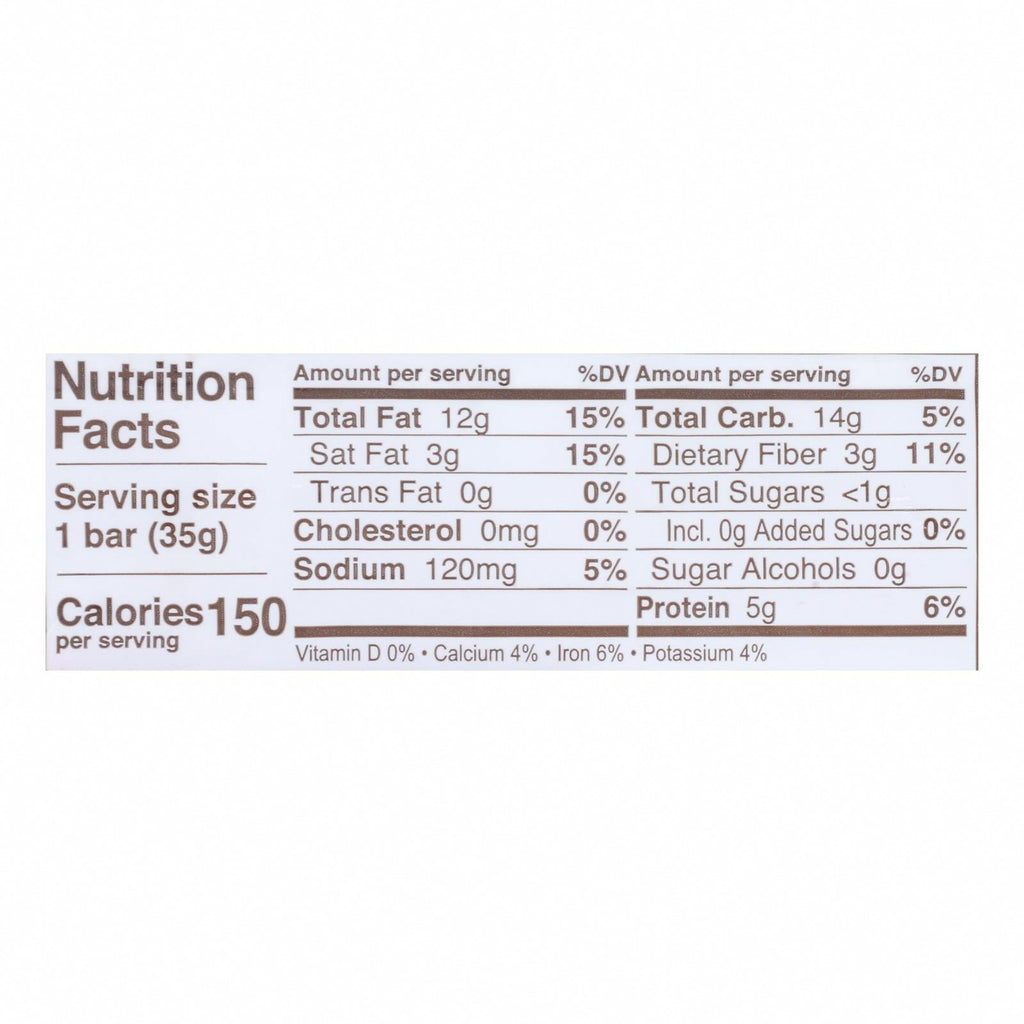 Munk Pack - Keto Nut & Seed Sea Salt Dark Chocolate - Case of 12 - 1.23 OZ - Nutrition Facts