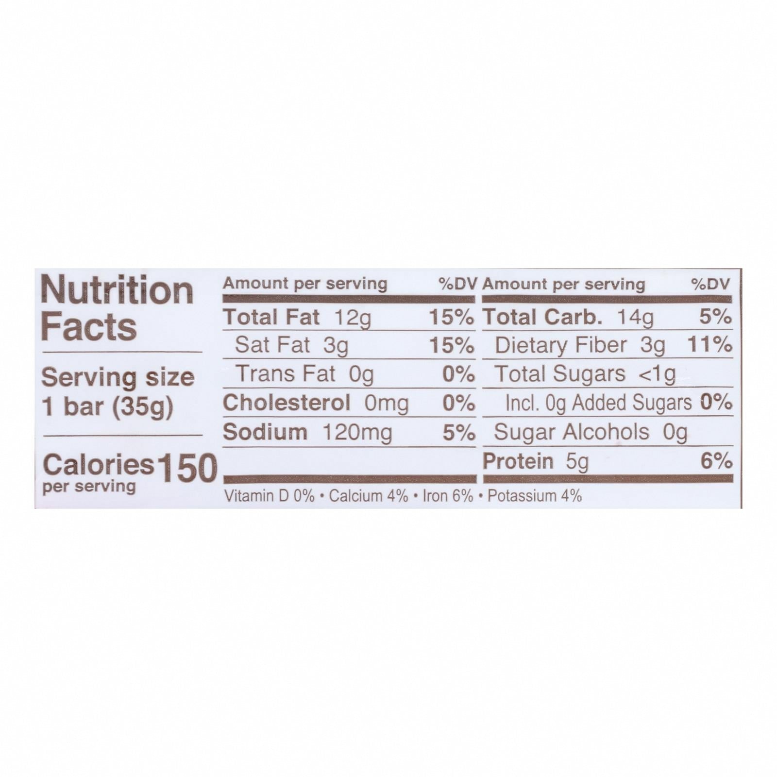 Munk Pack - Keto Nut & Seed Sea Salt Dark Chocolate - Case of 12 - 1.23 OZ - Nutrition Facts