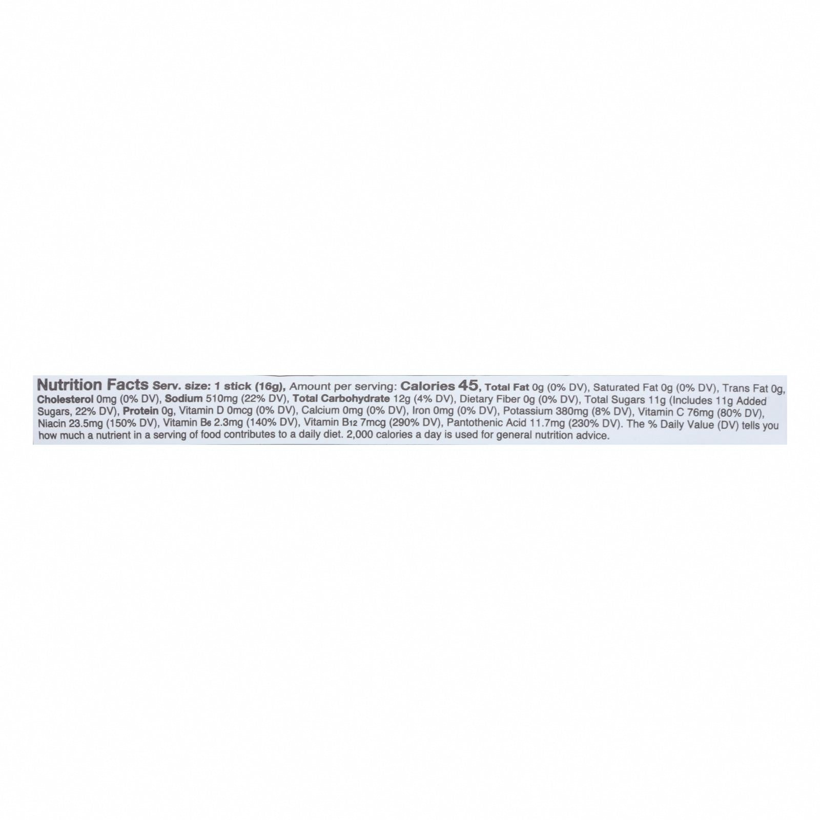 Liquid I.V. - Hydration Multiplier Passionfruit - Case of 8-.56 OZ - Nutrition Facts