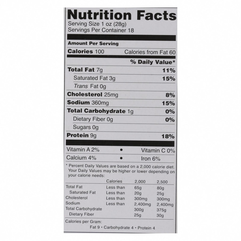 Country Archer - Jerky Beef Stick Original - Case of 18-1 OZ - Nutrition Facts