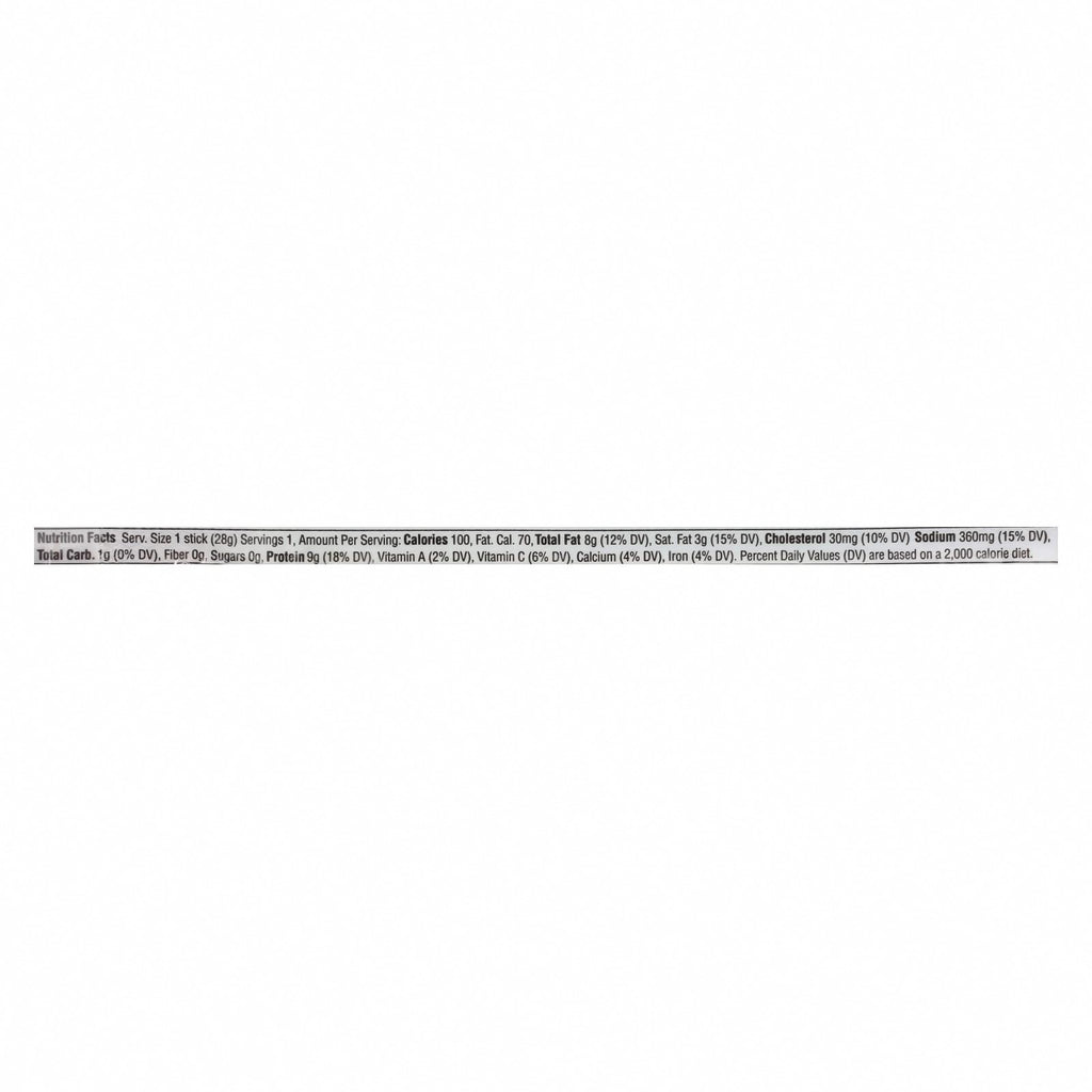 Country Archer - Jerky Beef Stick Jalapeno - Case of 18-1 OZ - Nutrition Facts