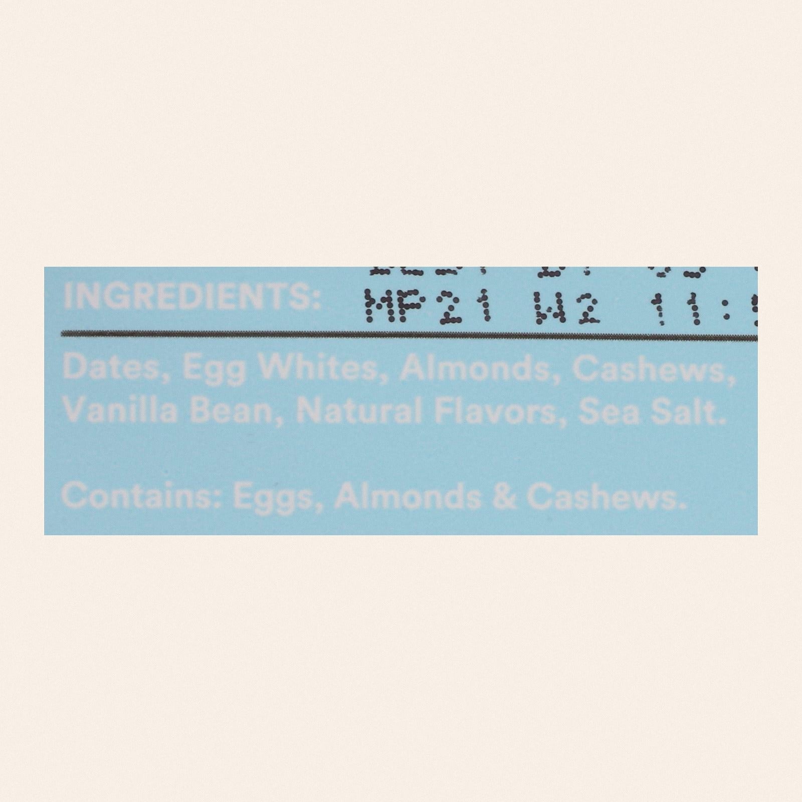 Rxbar - Protein Bar Vanilla Almond - Case of 12 - 1.83 OZ - Back