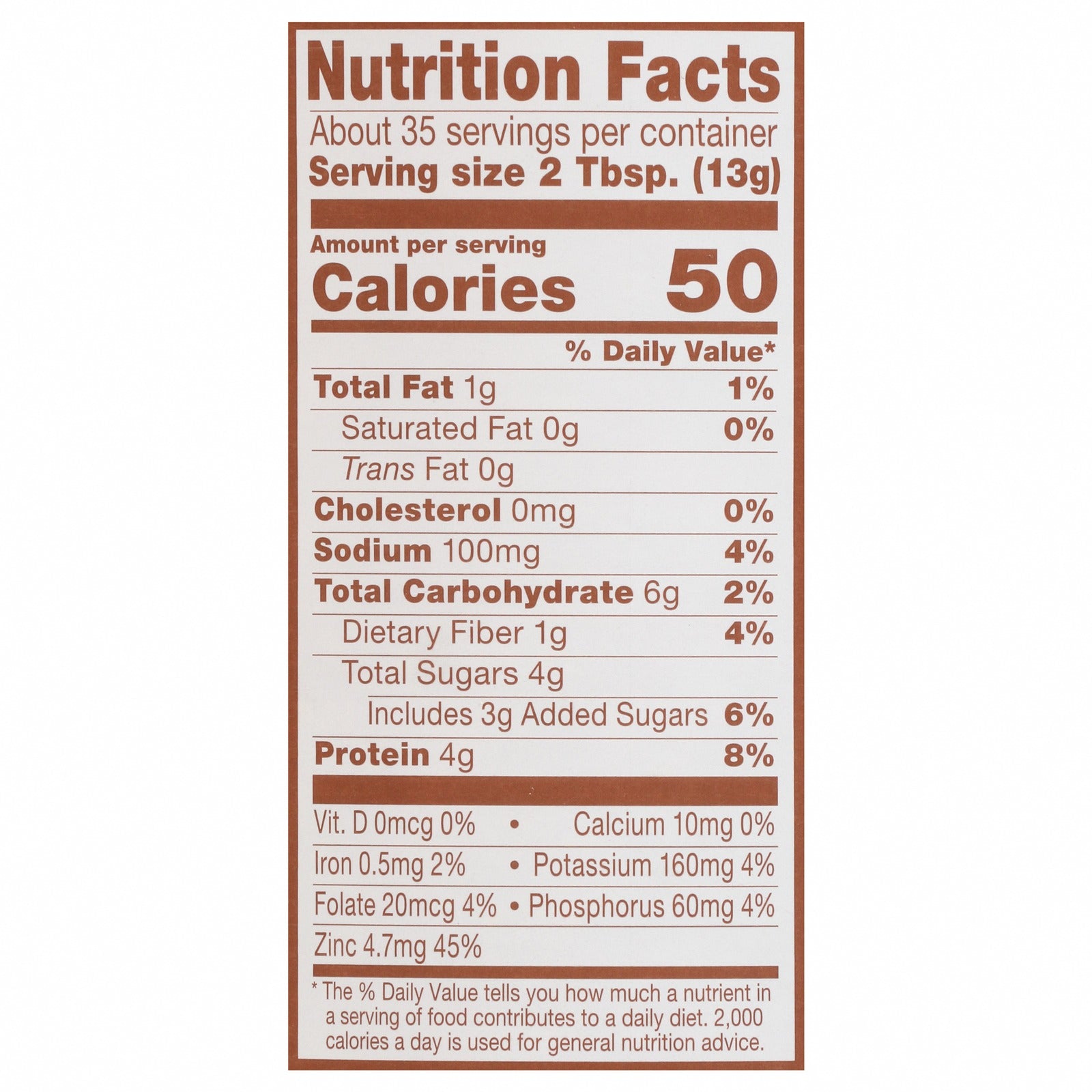 PB2 - Peanut Butter Powder/Cocoa - Case of 6-16 Ounces - Nutrition Facts