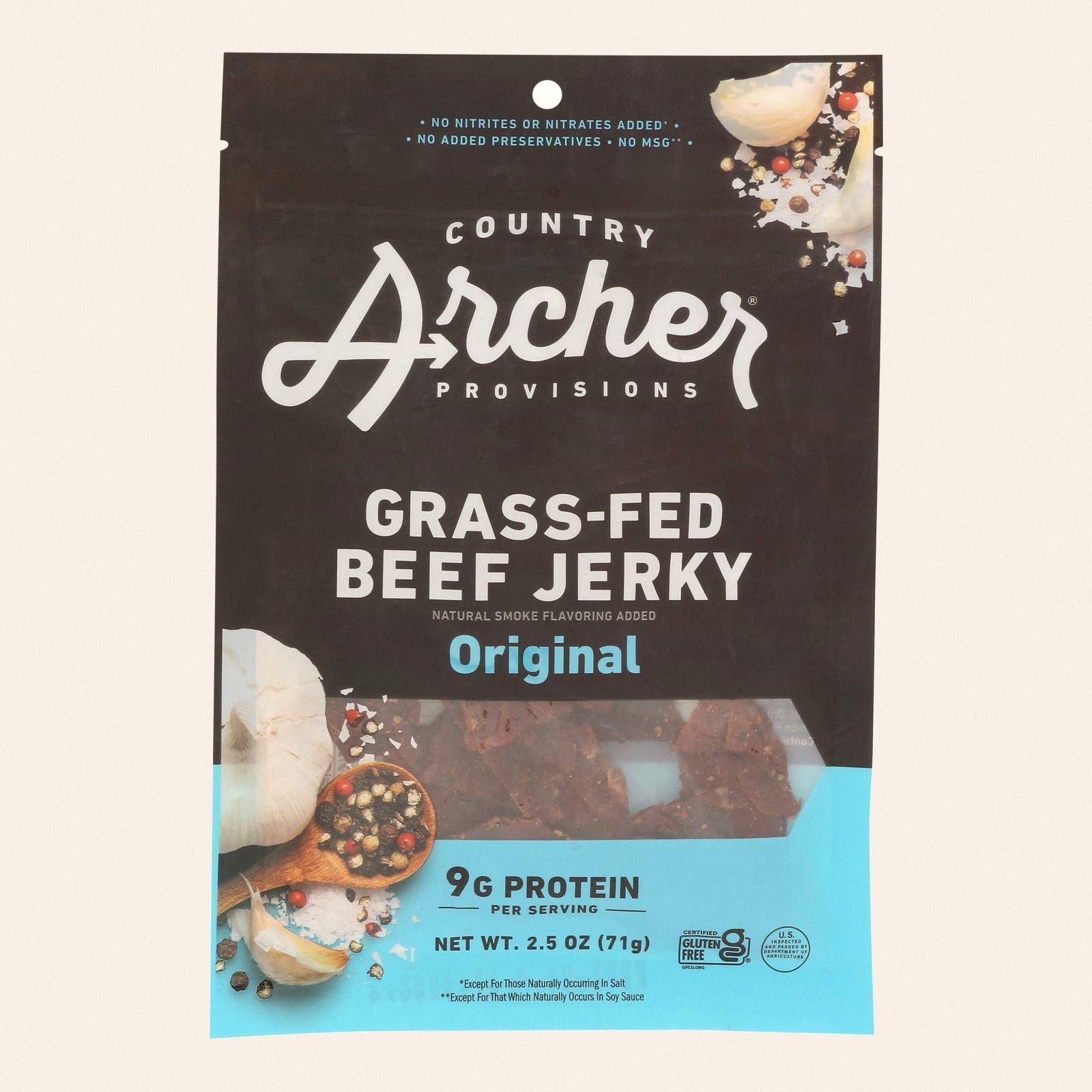 Country Archer - Jerky Original Beef - Case of 12-2.5 OZ - Front