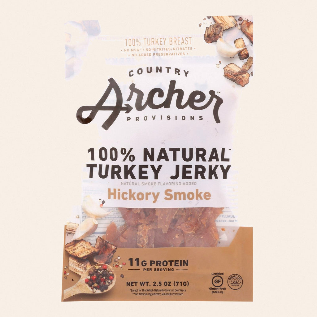 Country Archer - Jerky Turkey Hickory Smoked - Case of 12-2.5 OZ - Front