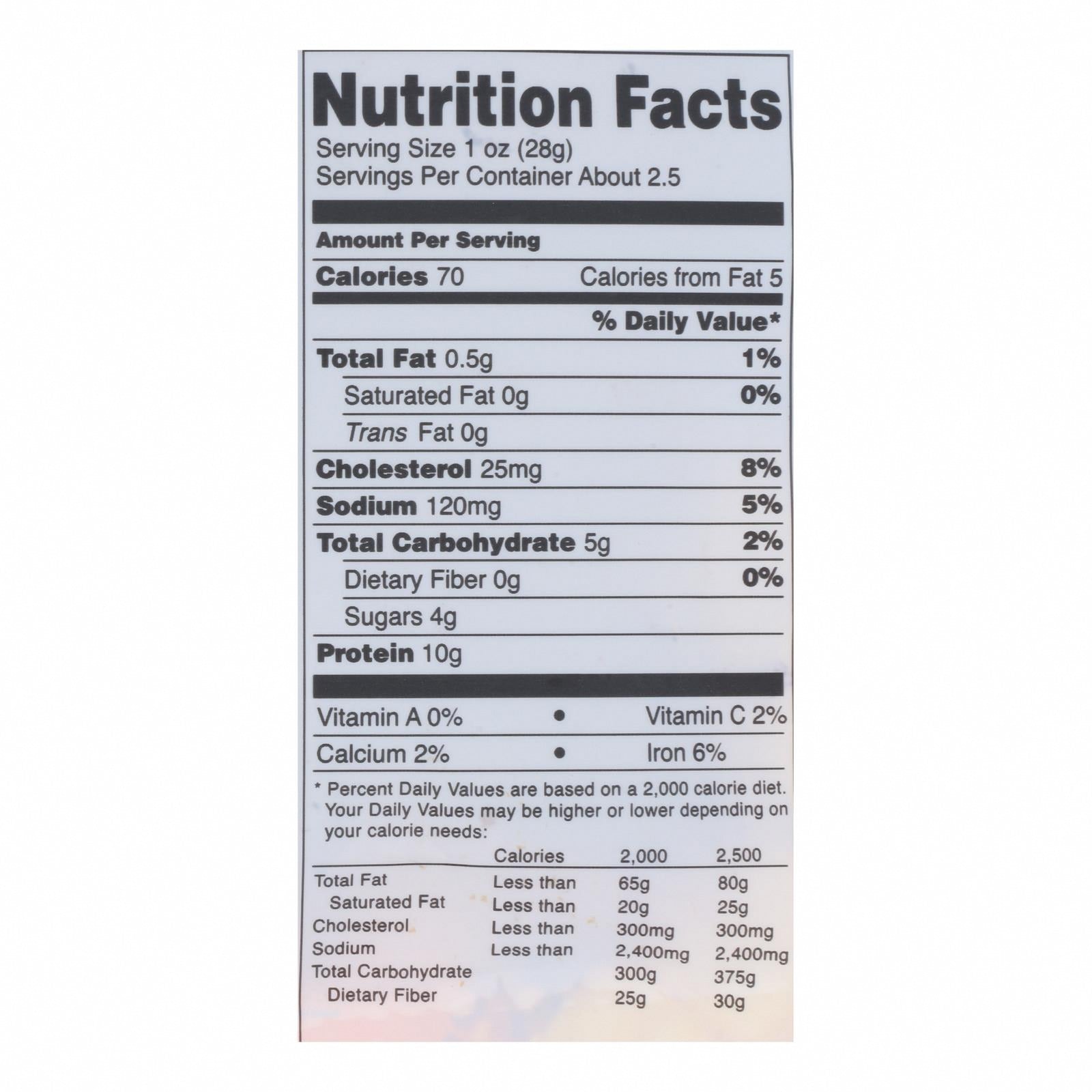 Country Archer - Jerky Beef Mango Habanero - Case of 12-2.5 OZ - Nutrition Facts