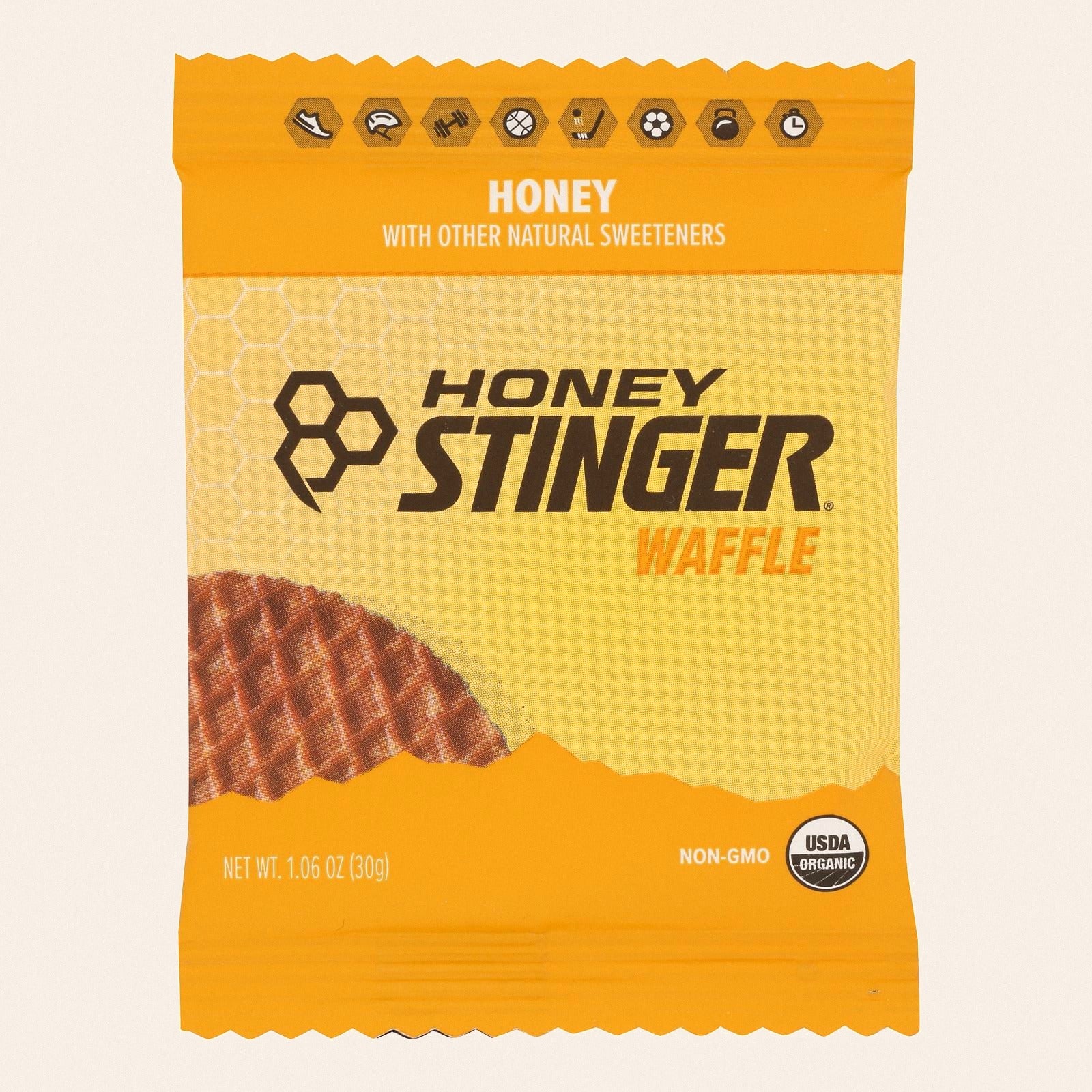 Honey Stinger - Honey Waffle - Case of 12 - 1.06 OZ - Front
