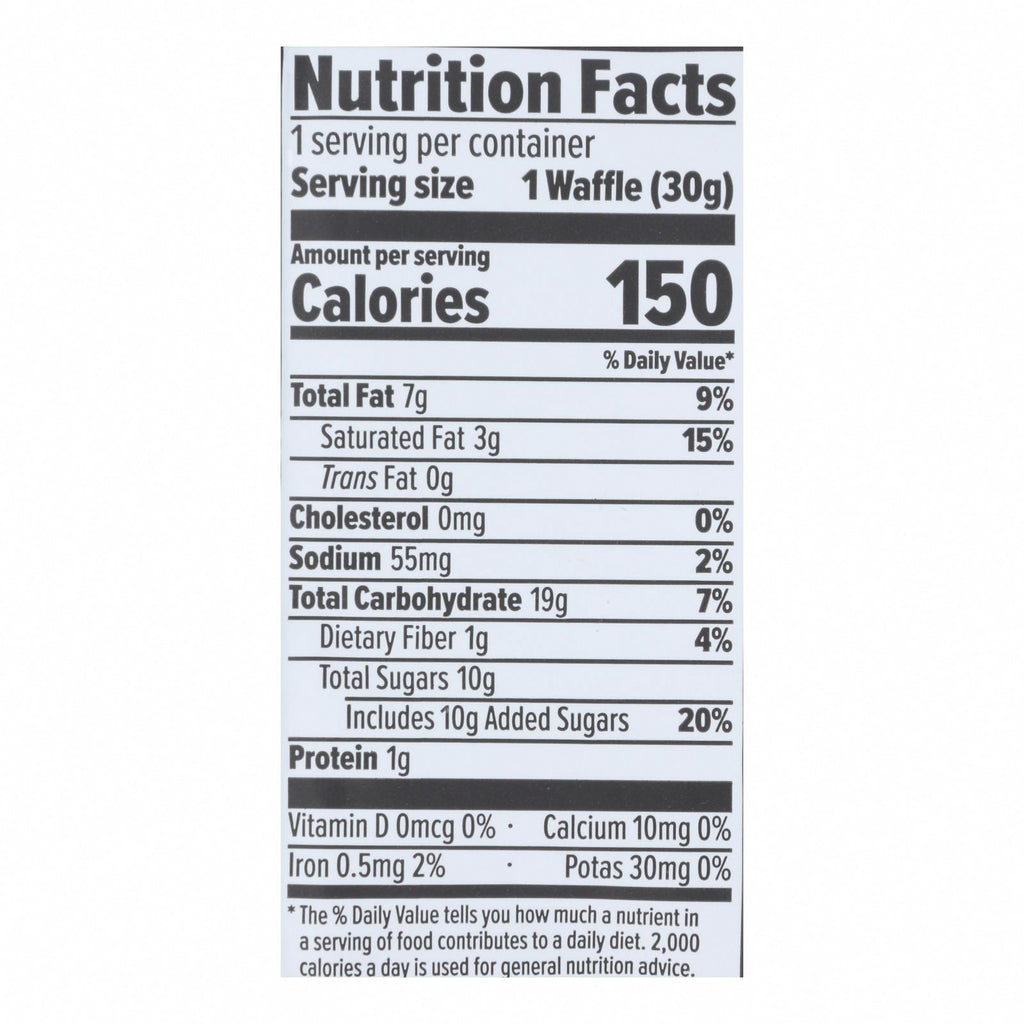 Honey Stinger - Honey Stinger Waffle Vanilla - Case of 12-1.06 OZ - Nutrition Facts