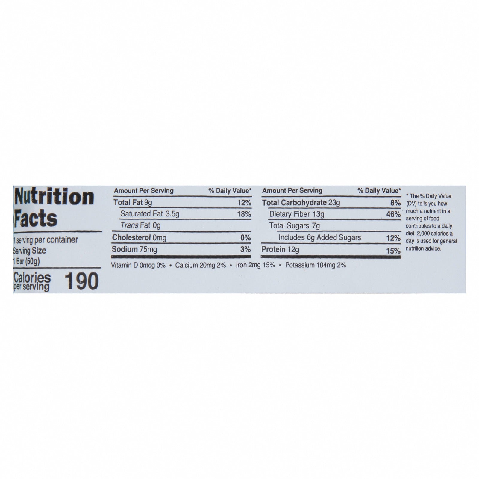 Trubar - Bar Fudge/peanut Butter - CS of 12-1.76 OZ - Nutrition Facts