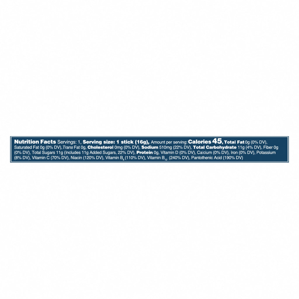 Liquid I.V. - Drink Mix Strawberry Single - CS of 8-.56 OZ - Nutrition Facts