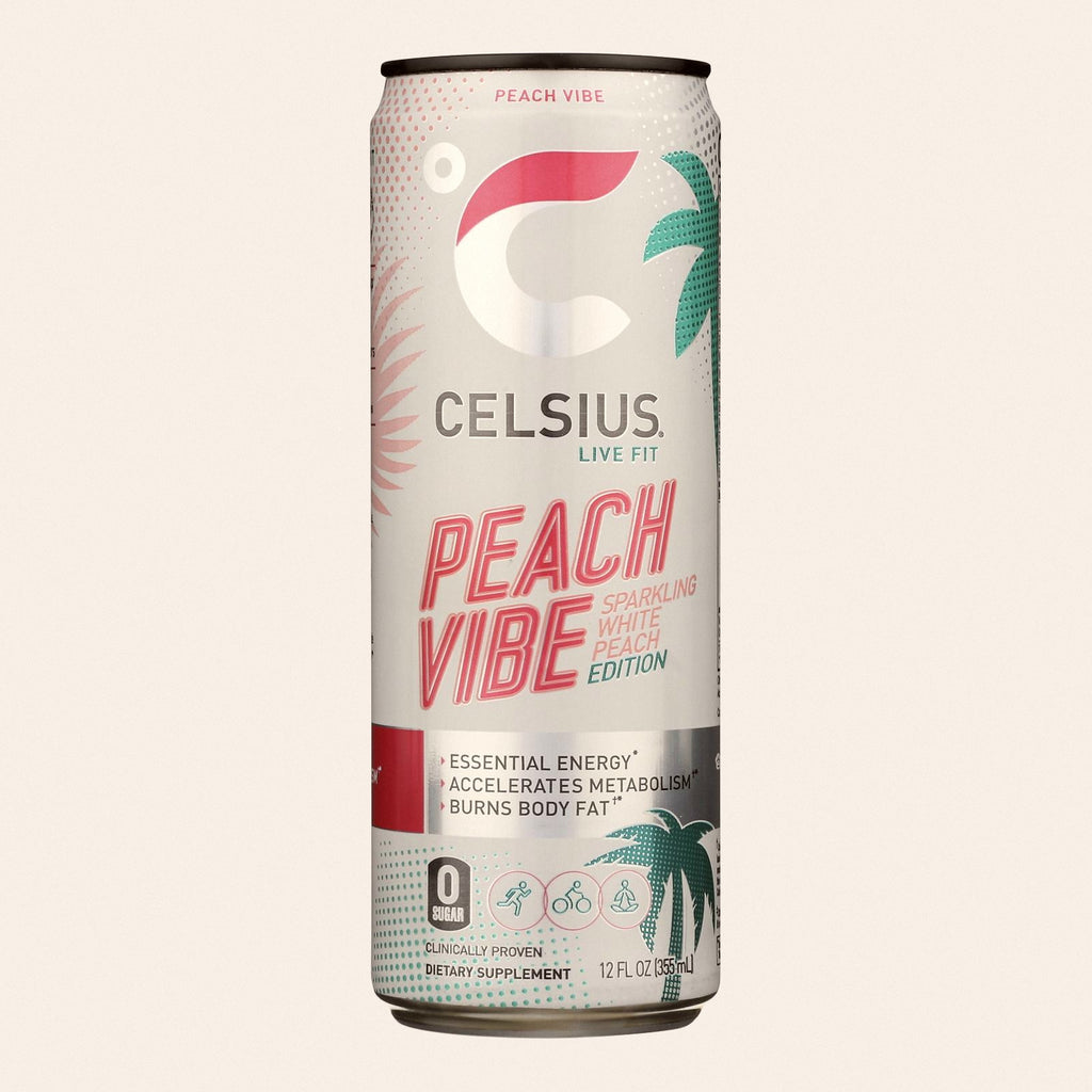 Celsius - Drink Sparkling Peach Vibe - Case of 12-12 FZ - Front