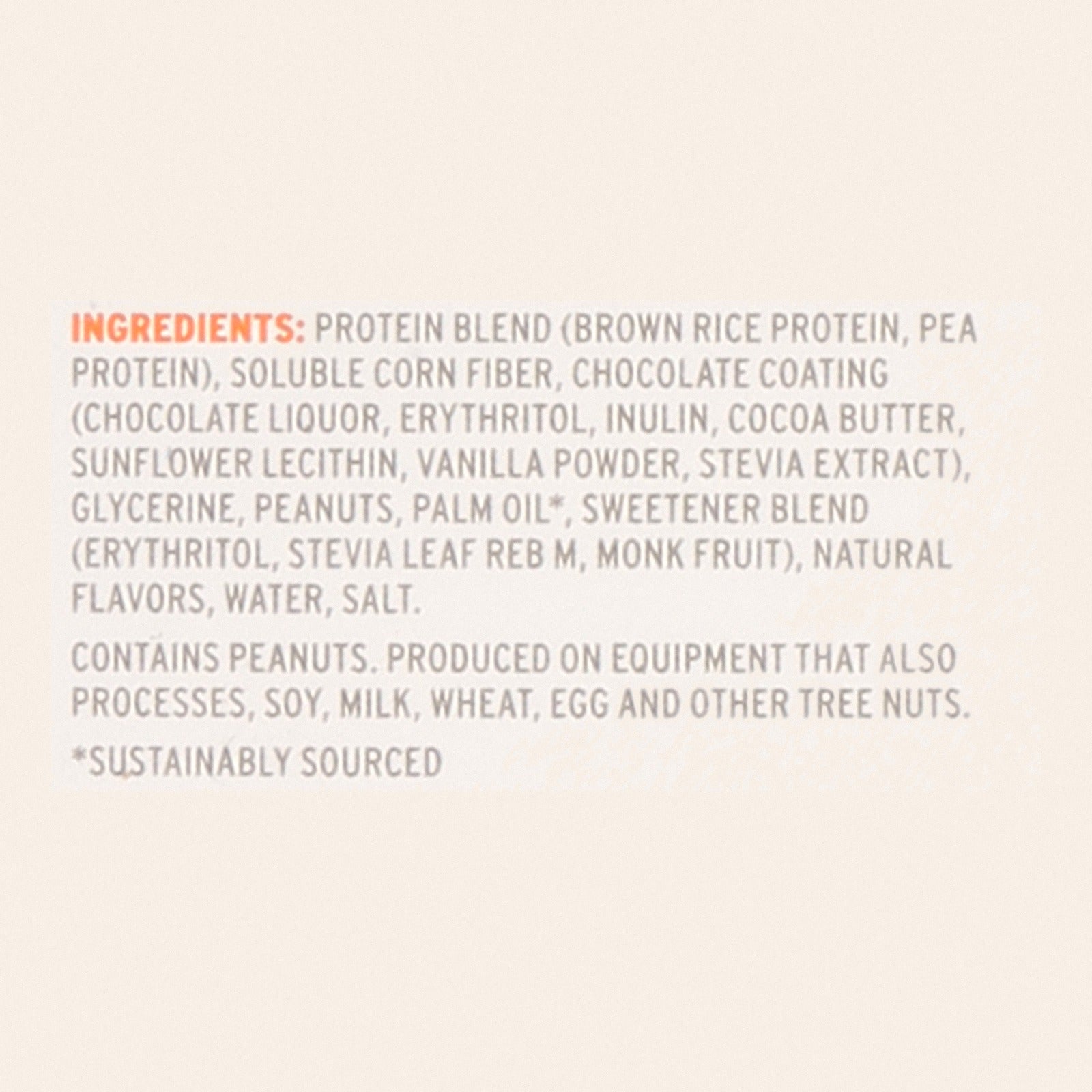 No Cow Bar - Bar Chocolate Peanut Butter Cup - Case of 12-2.12 OZ - Back