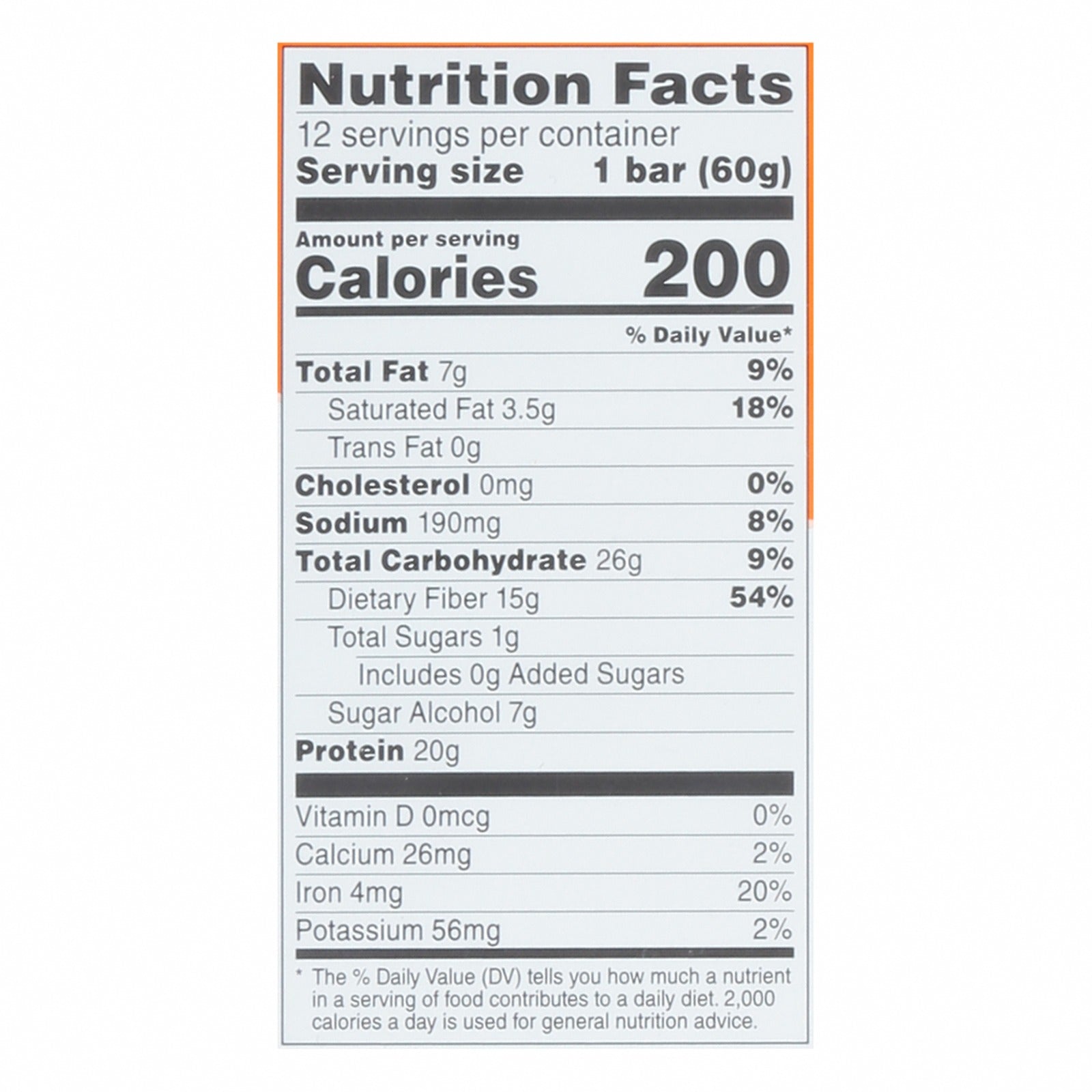 No Cow Bar - Bar Chocolate Peanut Butter Cup - Case of 12-2.12 OZ - Nutrition Facts