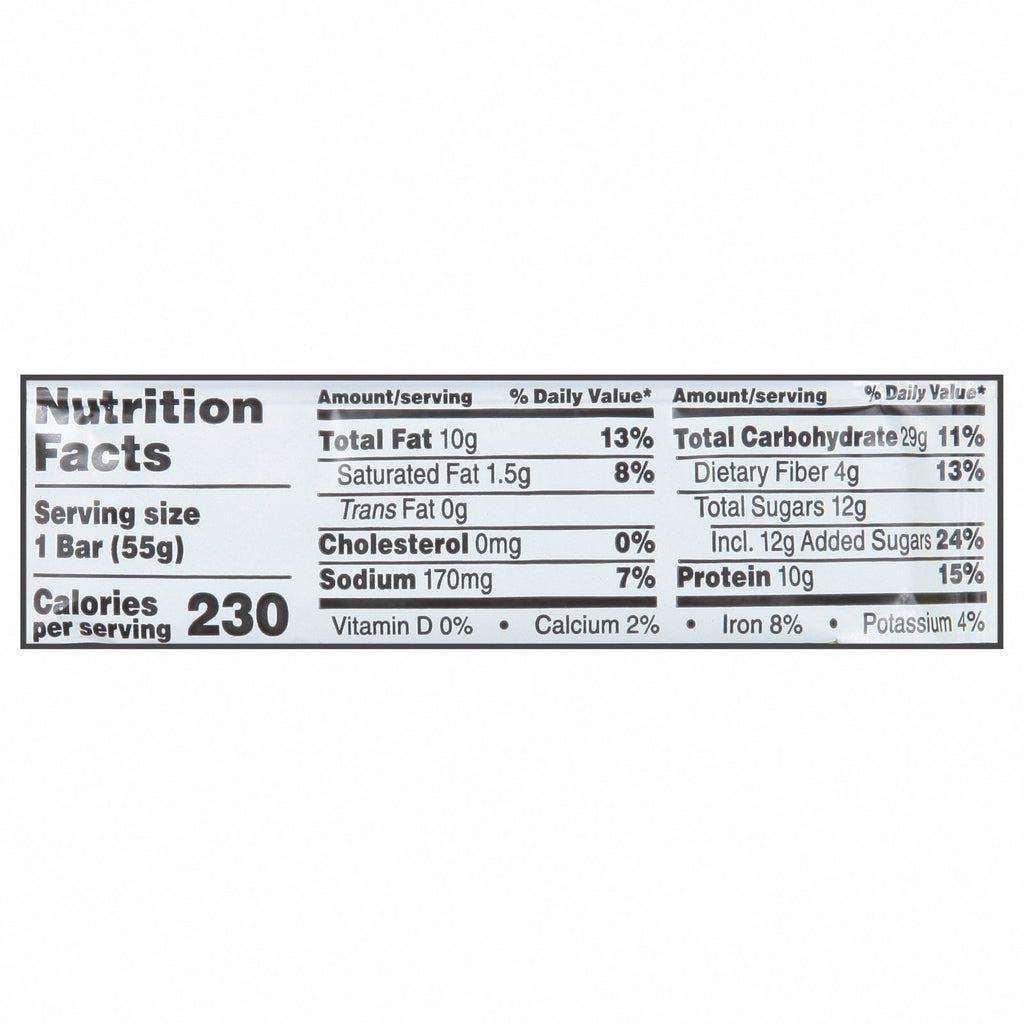 Rxbar - Bar Am Honey Cinnamon Peanut Butter - Case of 12 - 1.9 Ounces - Nutrition Facts