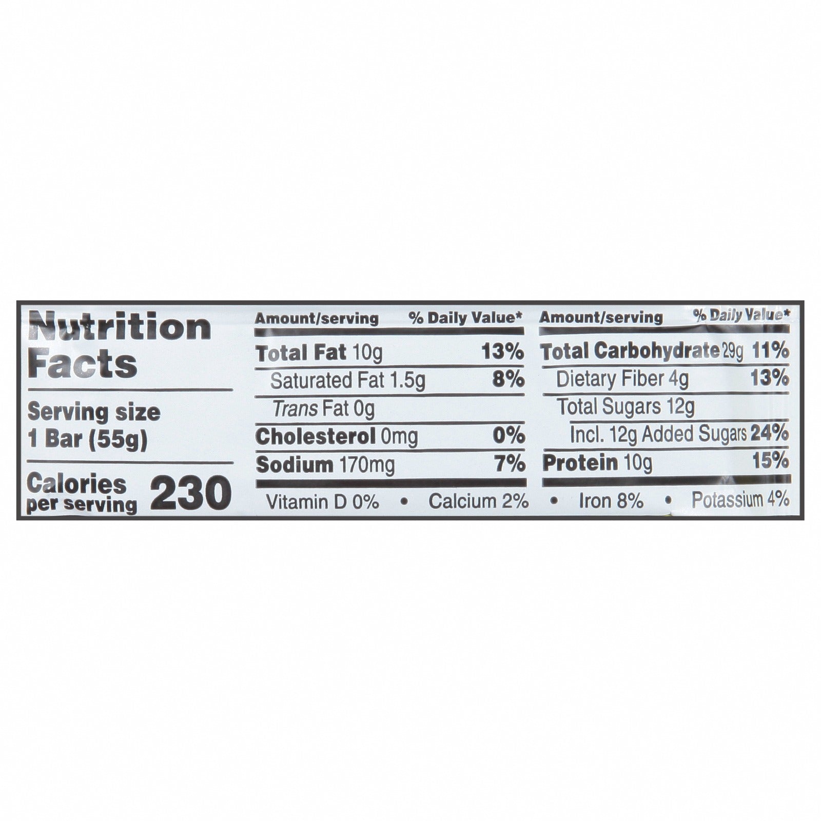 Rxbar - Bar Am Honey Cinnamon Peanut Butter - Case of 12 - 1.9 Ounces - Nutrition Facts