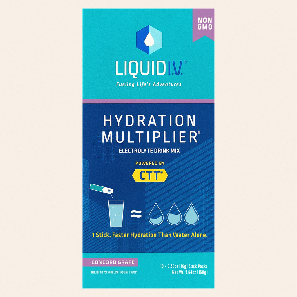 Liquid I.V. - Drink Mix Grape 10 Count - Each of 1-5.65 OZ - Front