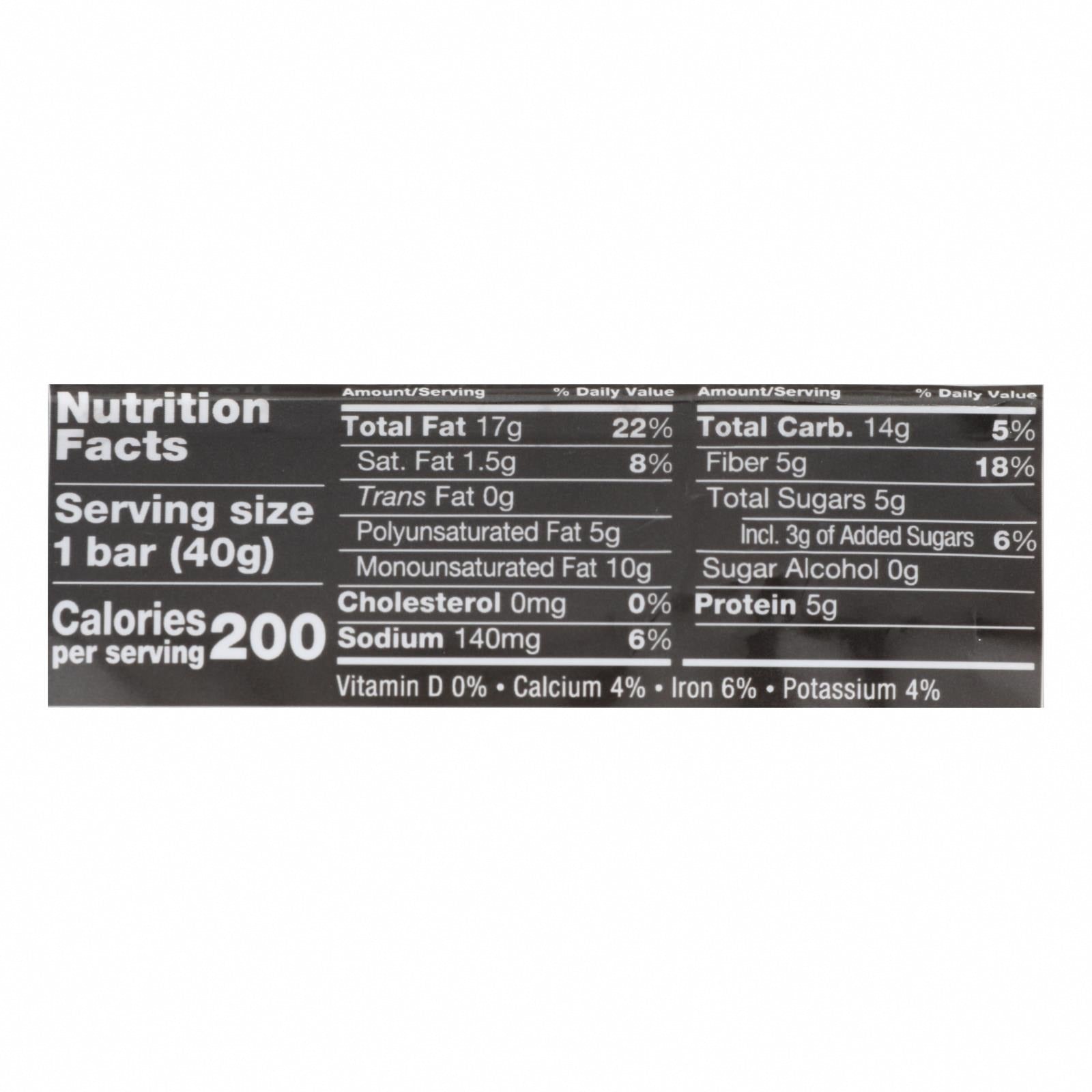 Kind - Bar Maple Glazed Pecan Sea Salt - CS of 12-1.4 OZ - Nutrition Facts