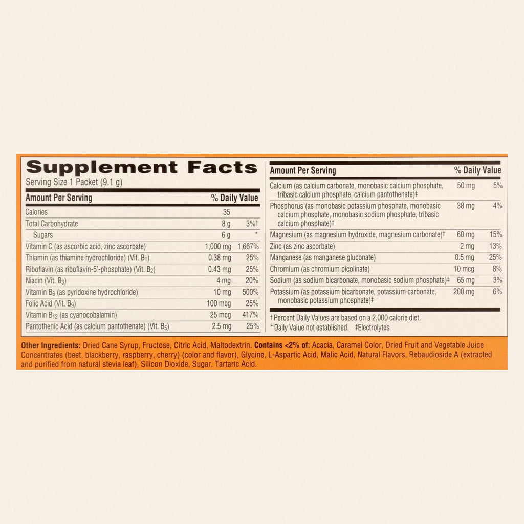 Emergen-C - Emergen-C Raspberry - Case of 3-30 Count - Back