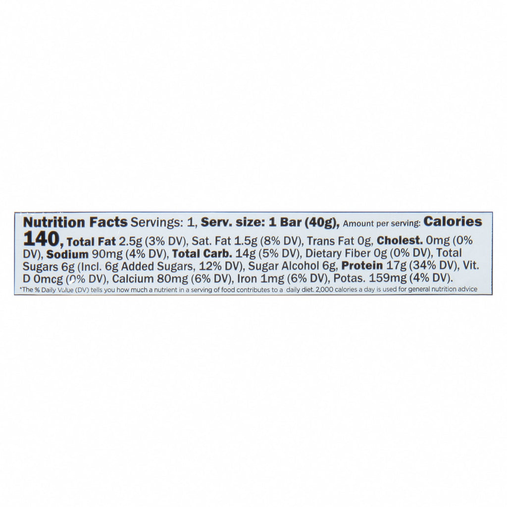 Built Bar - Protein Bar Puff Churro - CS of 12-1.41 OZ - Nutrition Facts