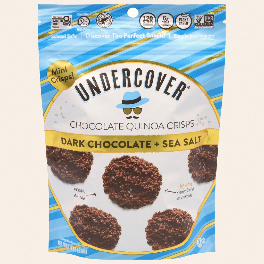 Undercover Chocolate - Mini Crisps Dark Chocolate Sea Salt - CS of 12-3 OZ - Front