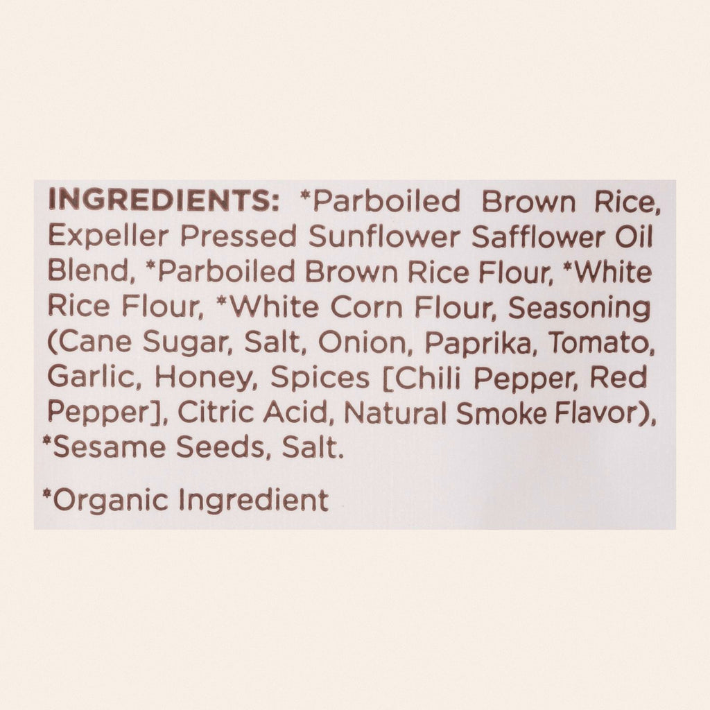 Lundberg Family Farms - Rice Chips Organic Barbecue - Case of 6-5.5 OZ - Back