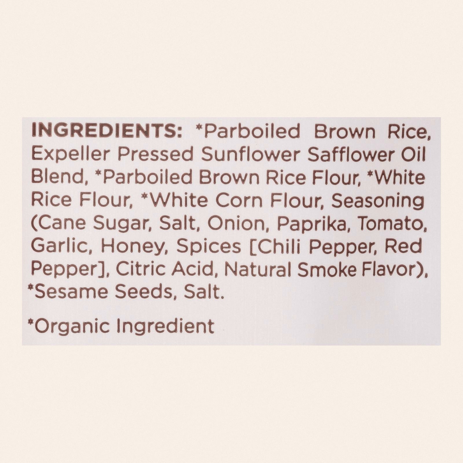 Lundberg Family Farms - Rice Chips Organic Barbecue - Case of 6-5.5 OZ - Back