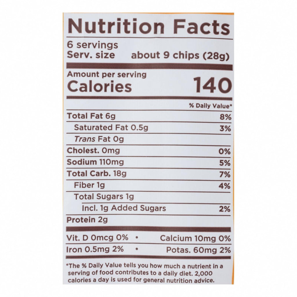 Lundberg Family Farms - Rice Chips Organic Barbecue - Case of 6-5.5 OZ - Nutrition Facts