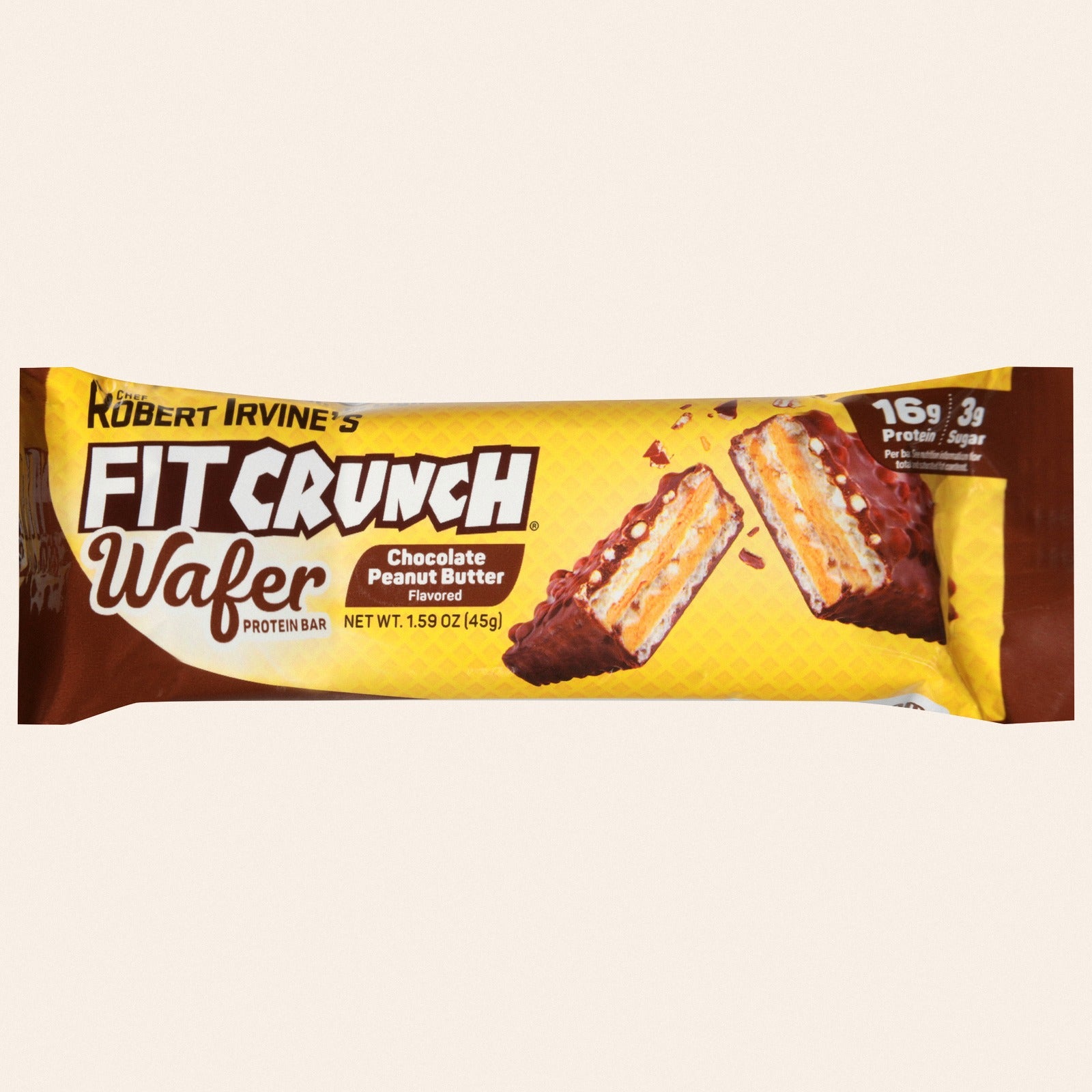 Fit Crunch - Bar Wafer Chocolate Peanut Butter - CS of 9-1.59 OZ - Front