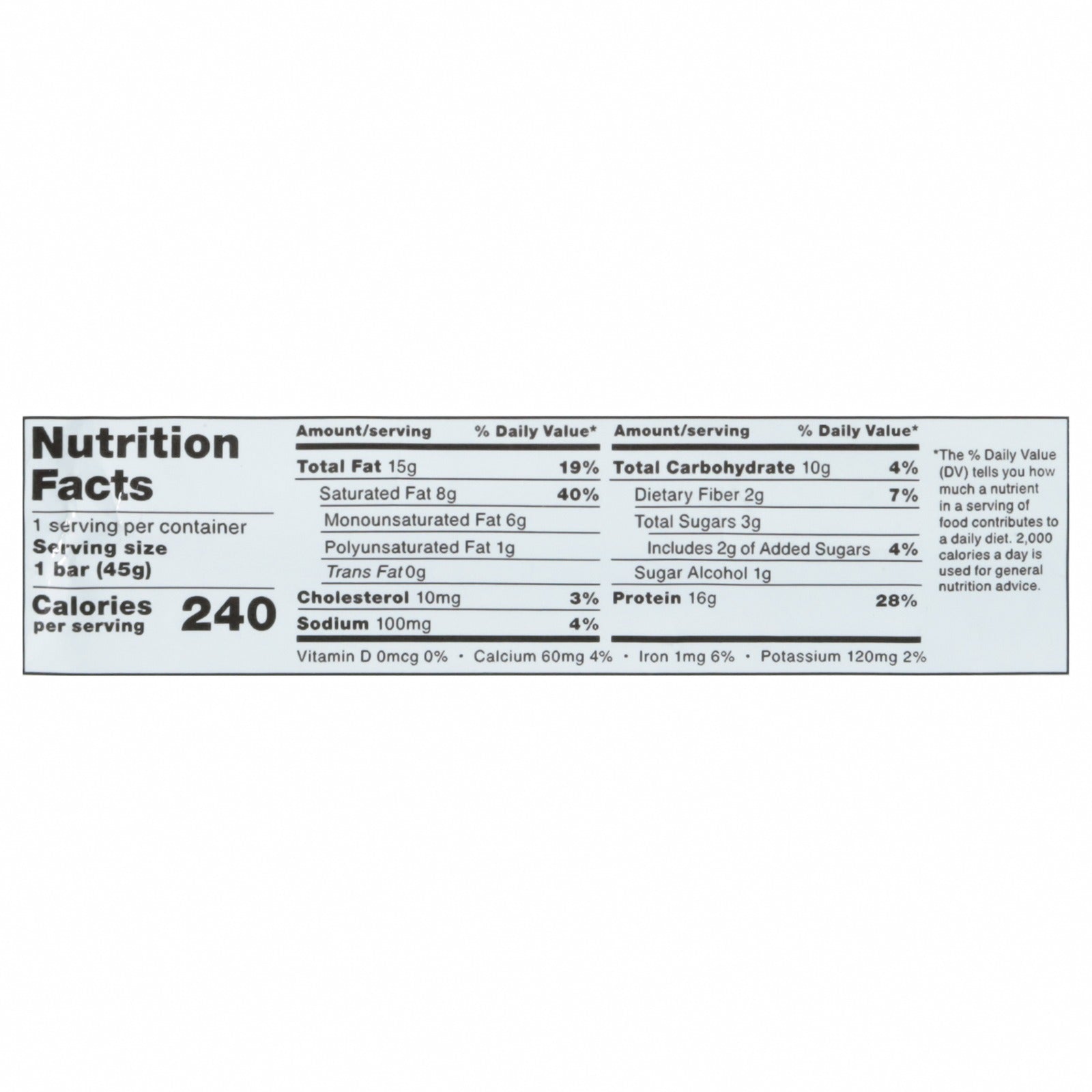 Fit Crunch - Bar Wafer Chocolate Peanut Butter - CS of 9-1.59 OZ - Nutrition Facts