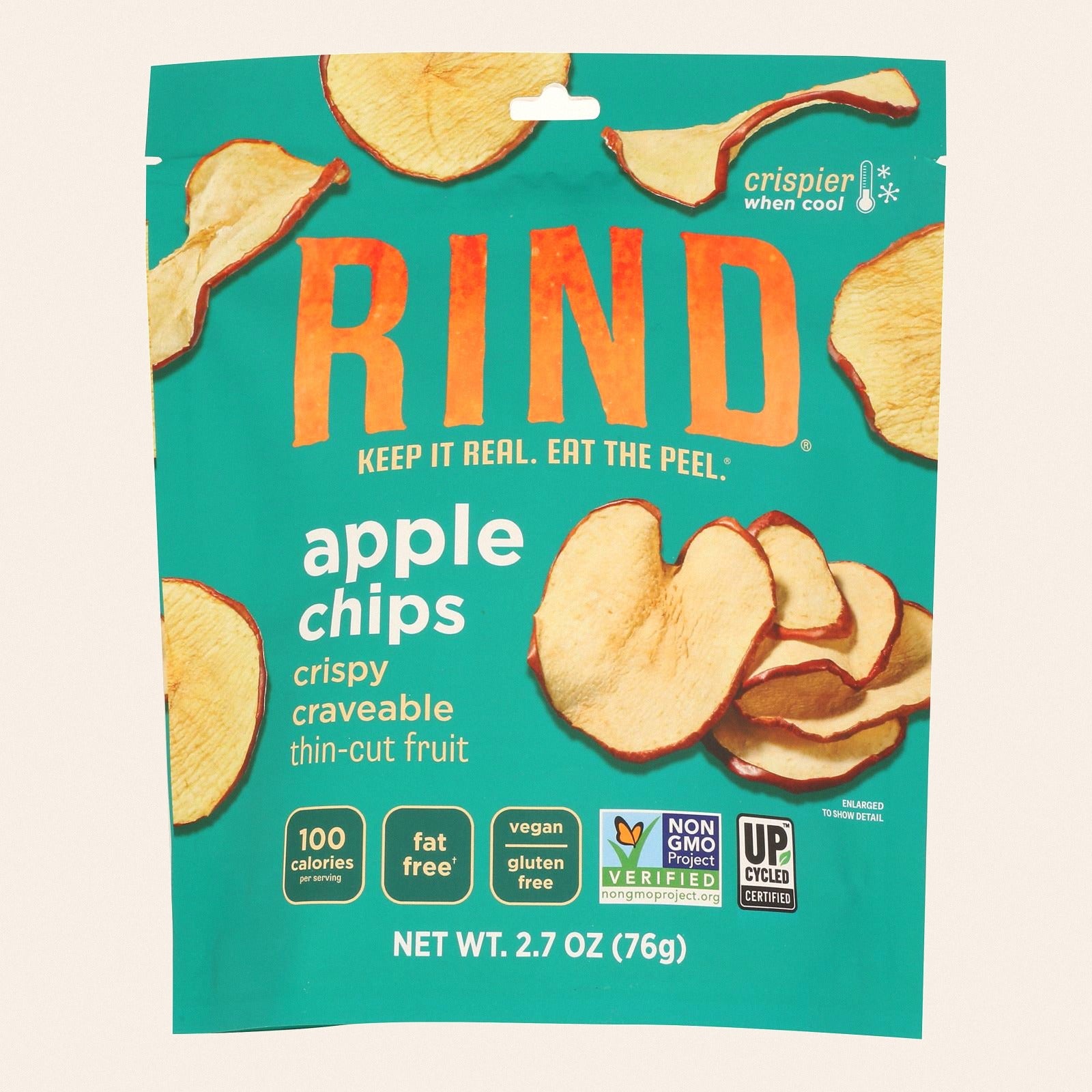 Rind Snacks - Fruit Chips Apple - Case of 6-2.7 OZ - Front