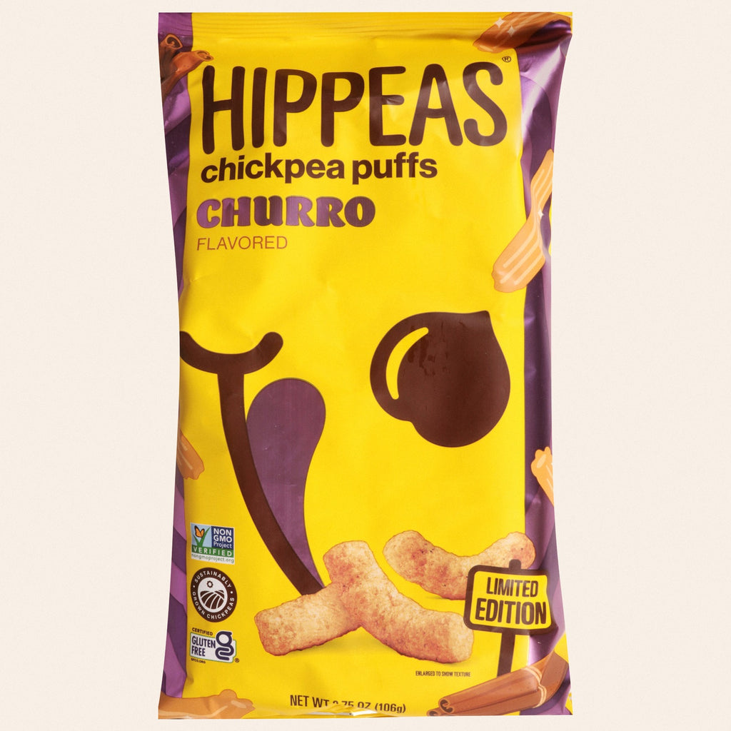 Hippeas - Chkpea Puff Churro - CS of 12-3.75 OZ - Front